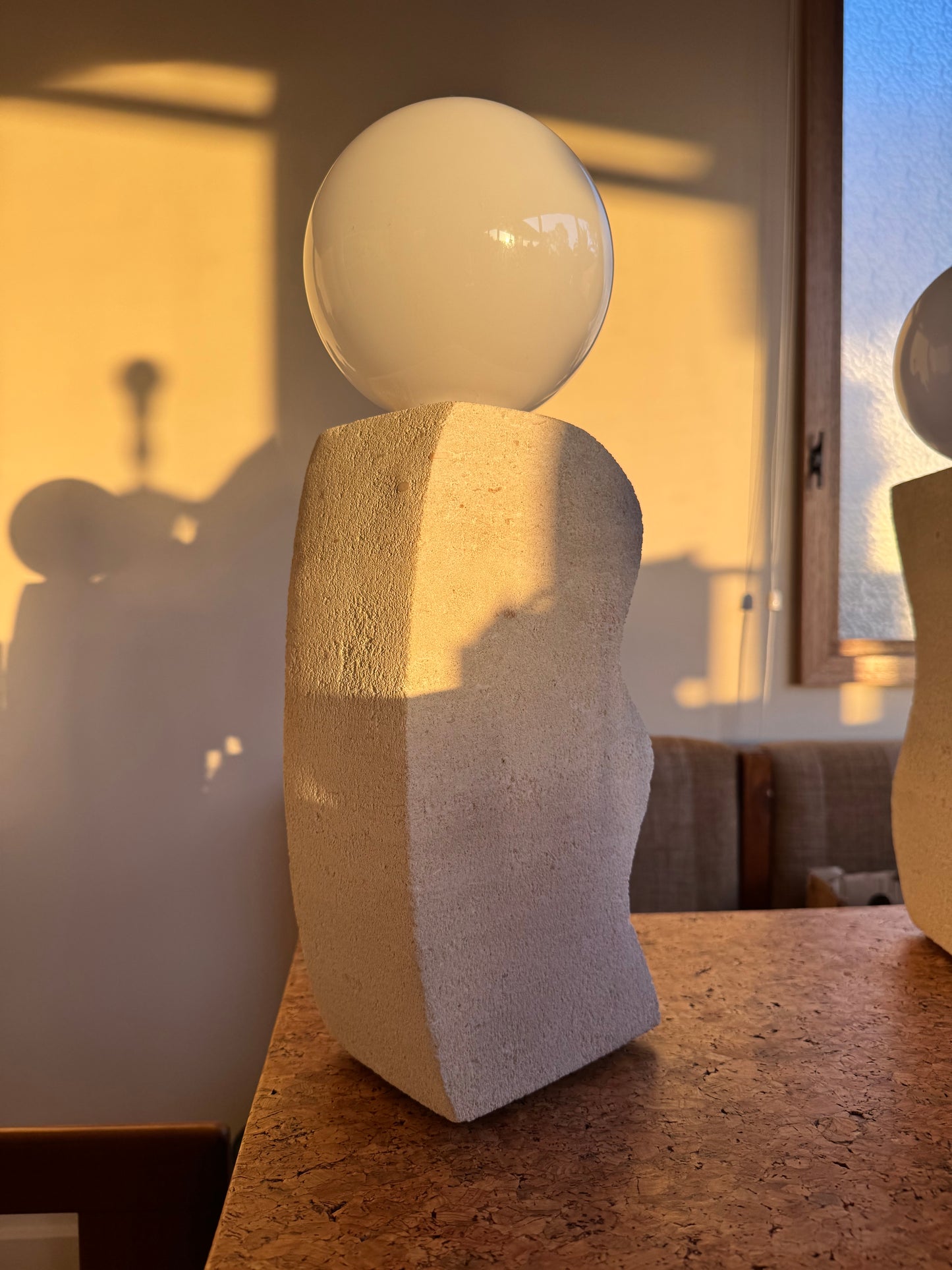 Hand Crafted Limestone Lamp