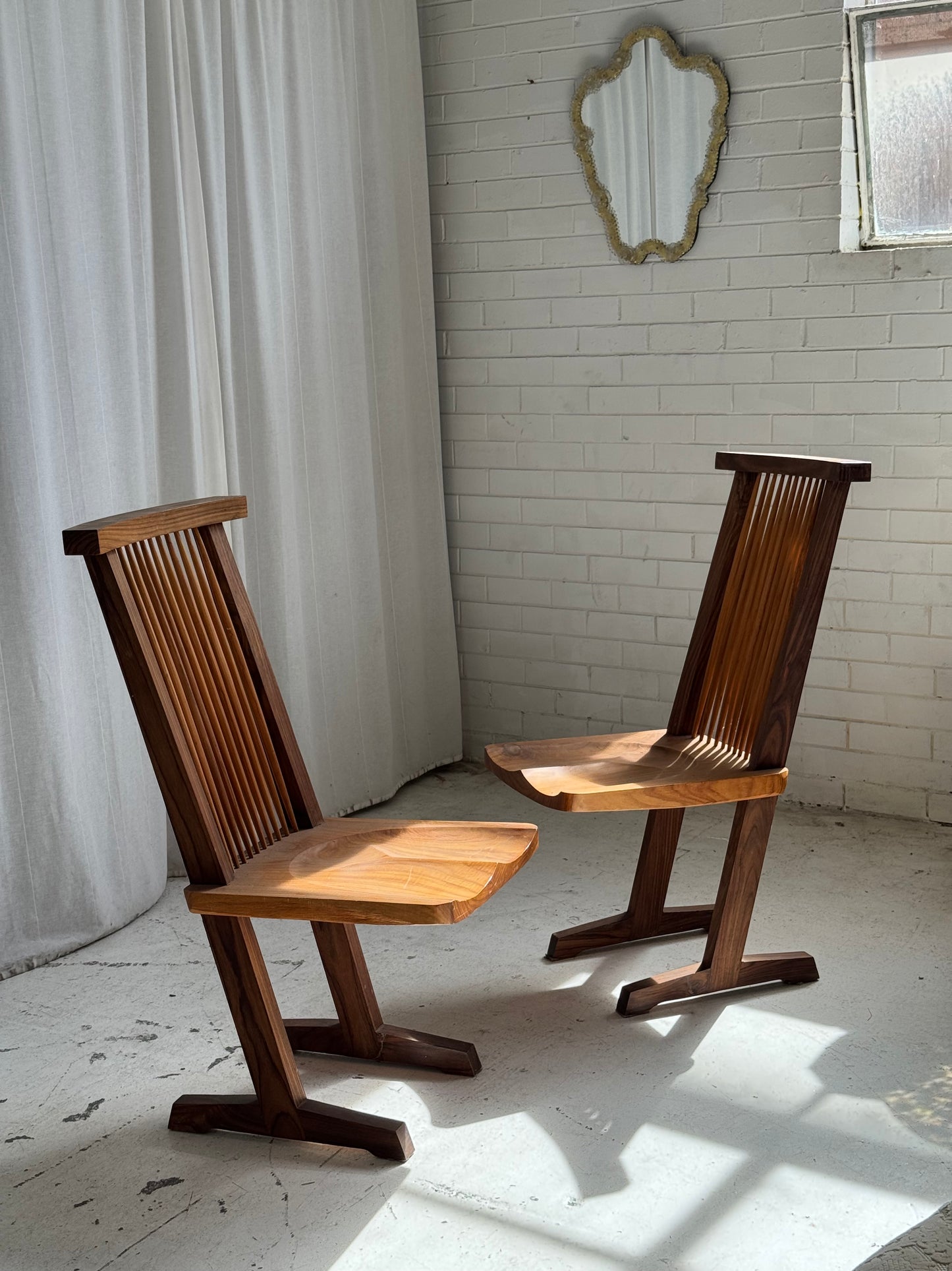 Handmade Wooden ‘Conoid’ Chairs