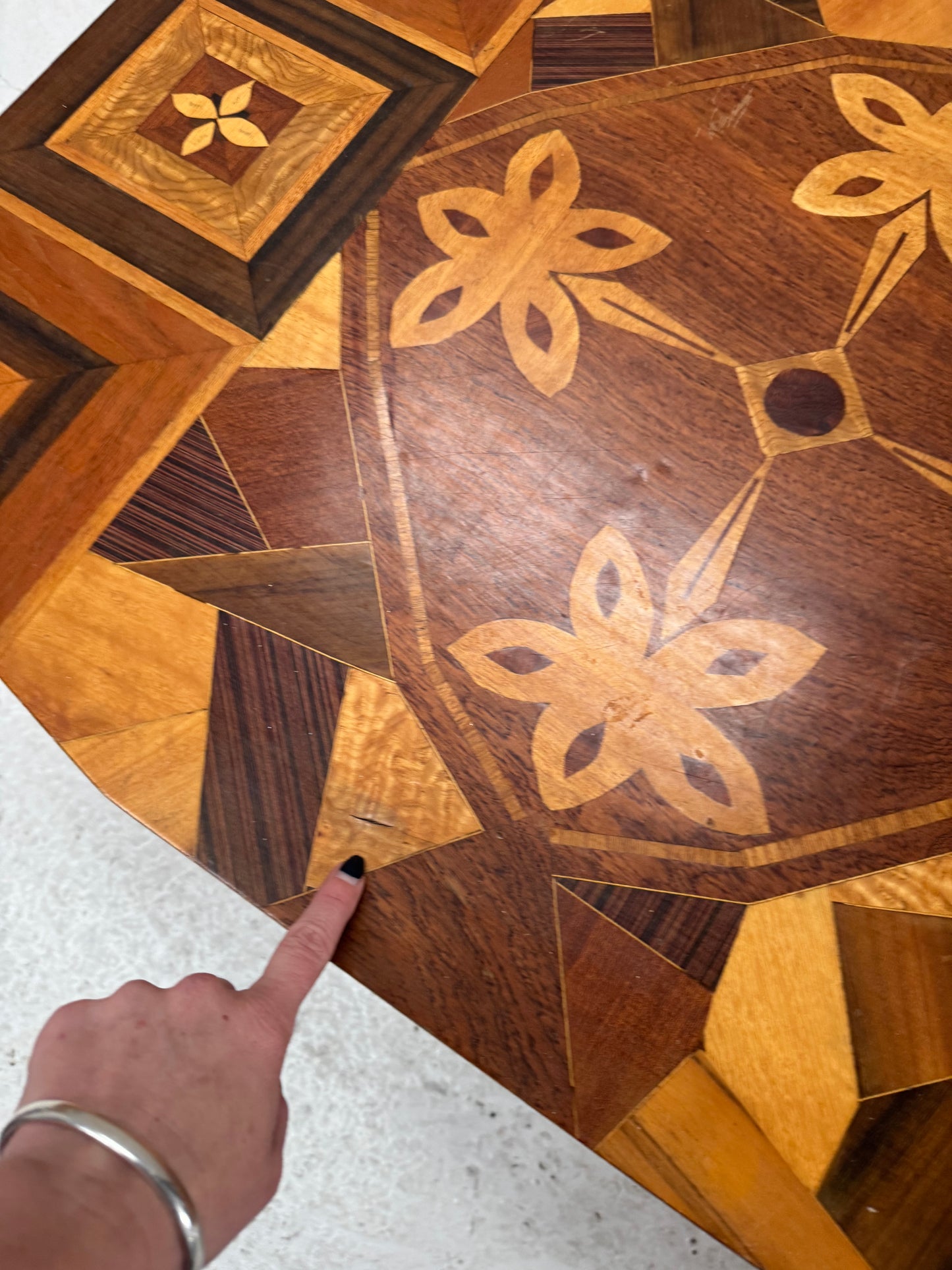 Parquetry / Marquetry Wooden Coffee Table