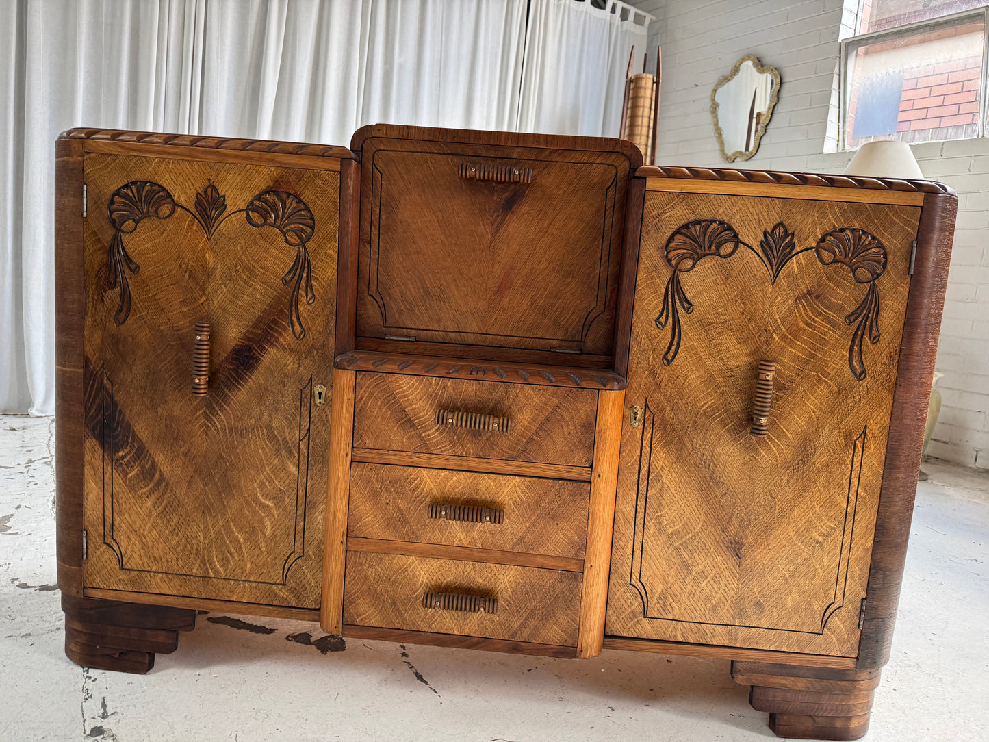 Restored Art Nouveau Antique Cabinet