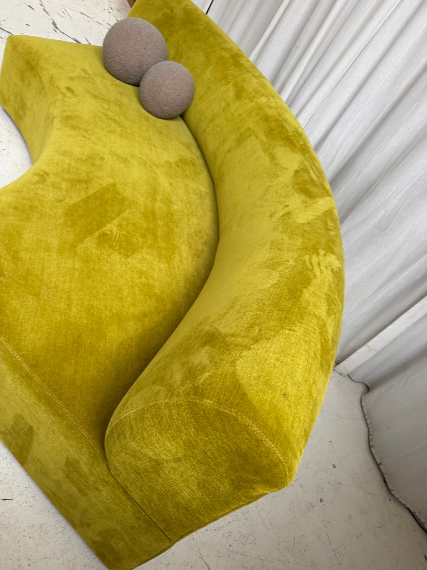 Bespoke Curved Sofa - Chatruese Velvet