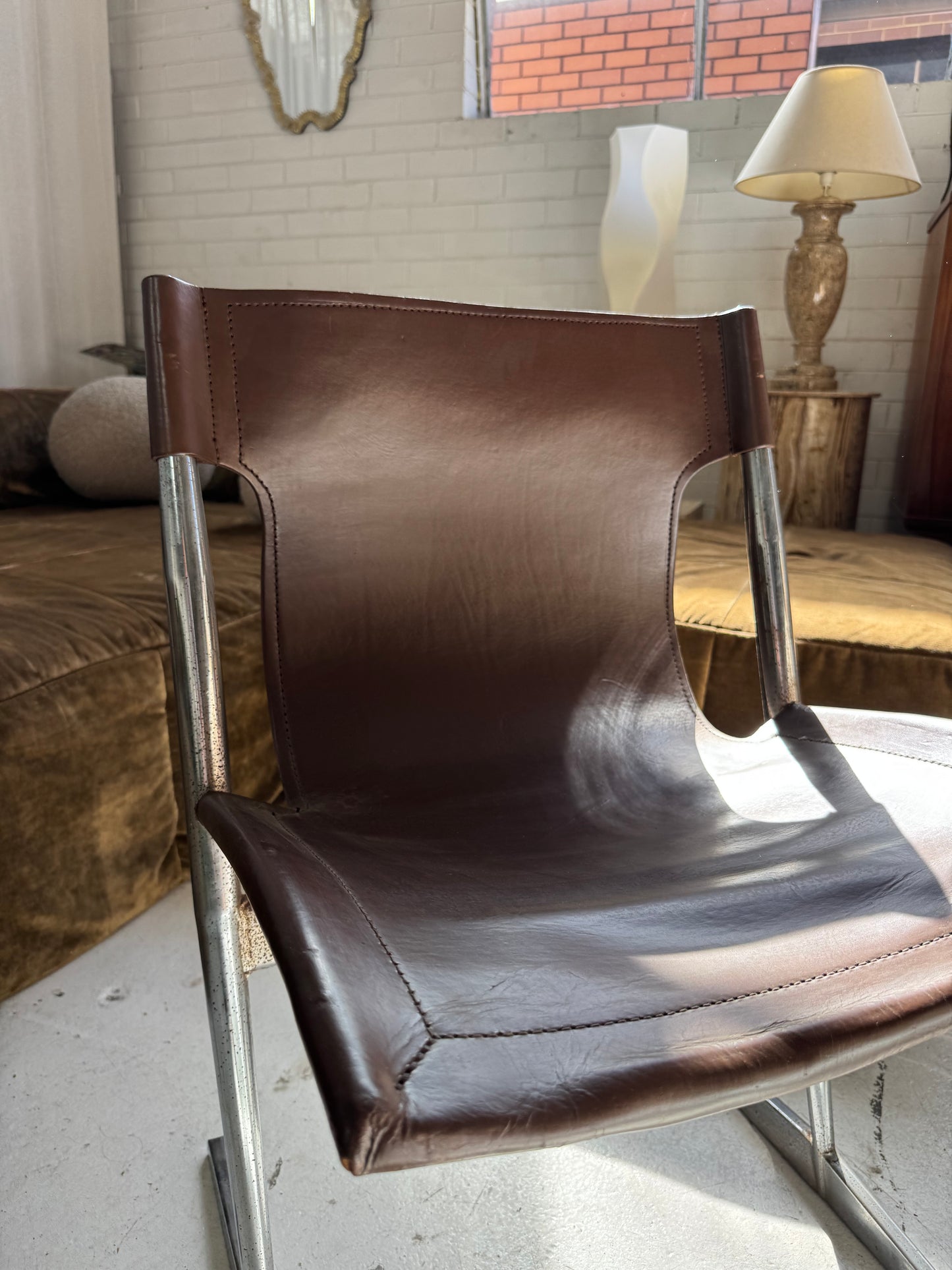 W.D Wallace Leather Chairs - set of four