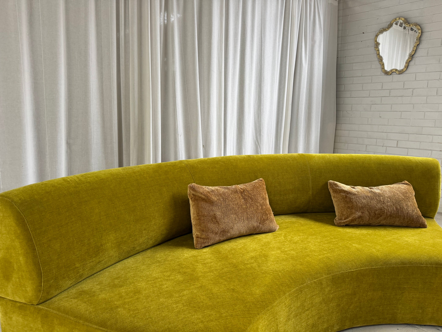 Bespoke Curved Sofa - Chatruese Velvet