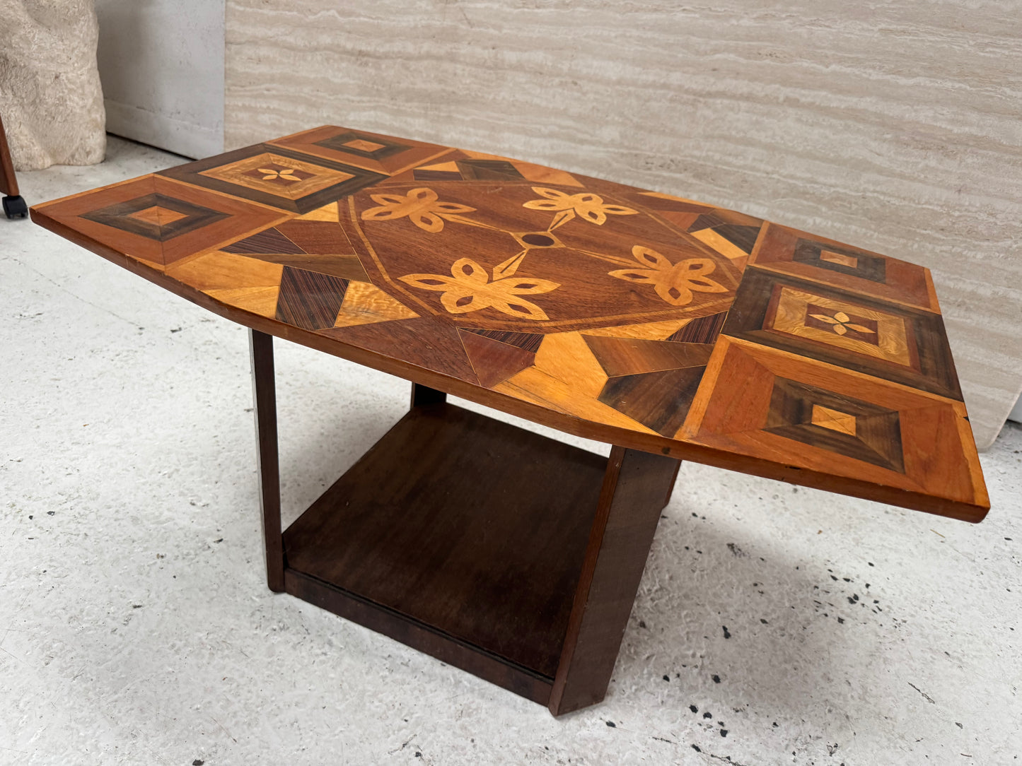 Parquetry / Marquetry Wooden Coffee Table