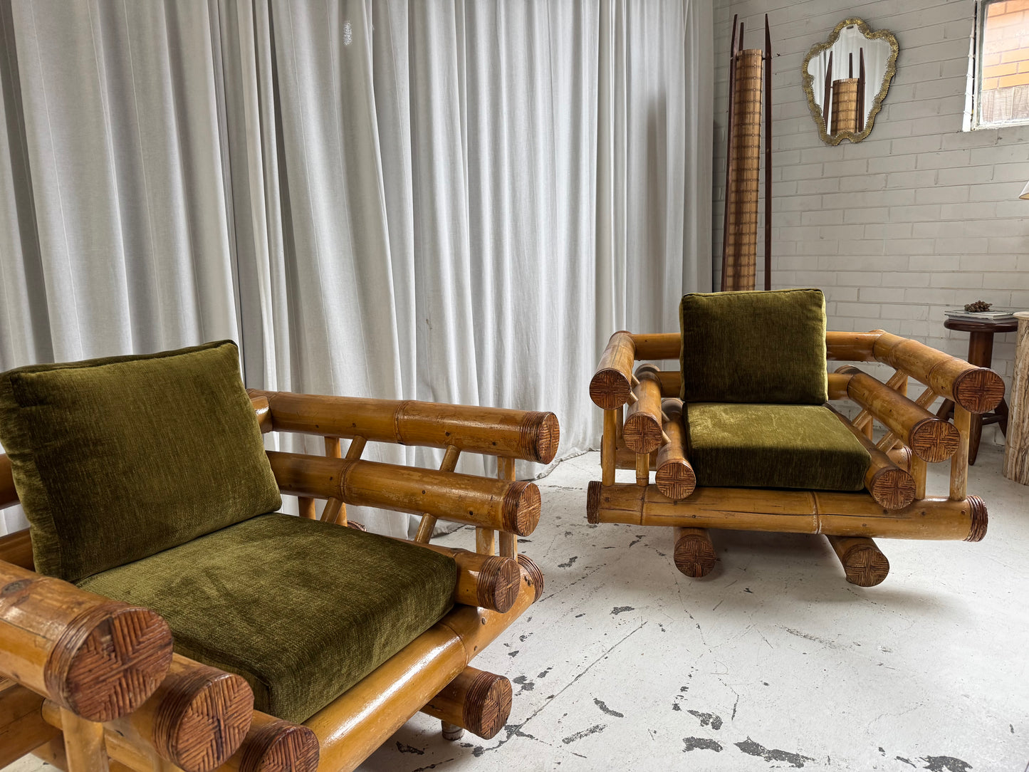 Vintage Jumbo Bamboo Sofa
