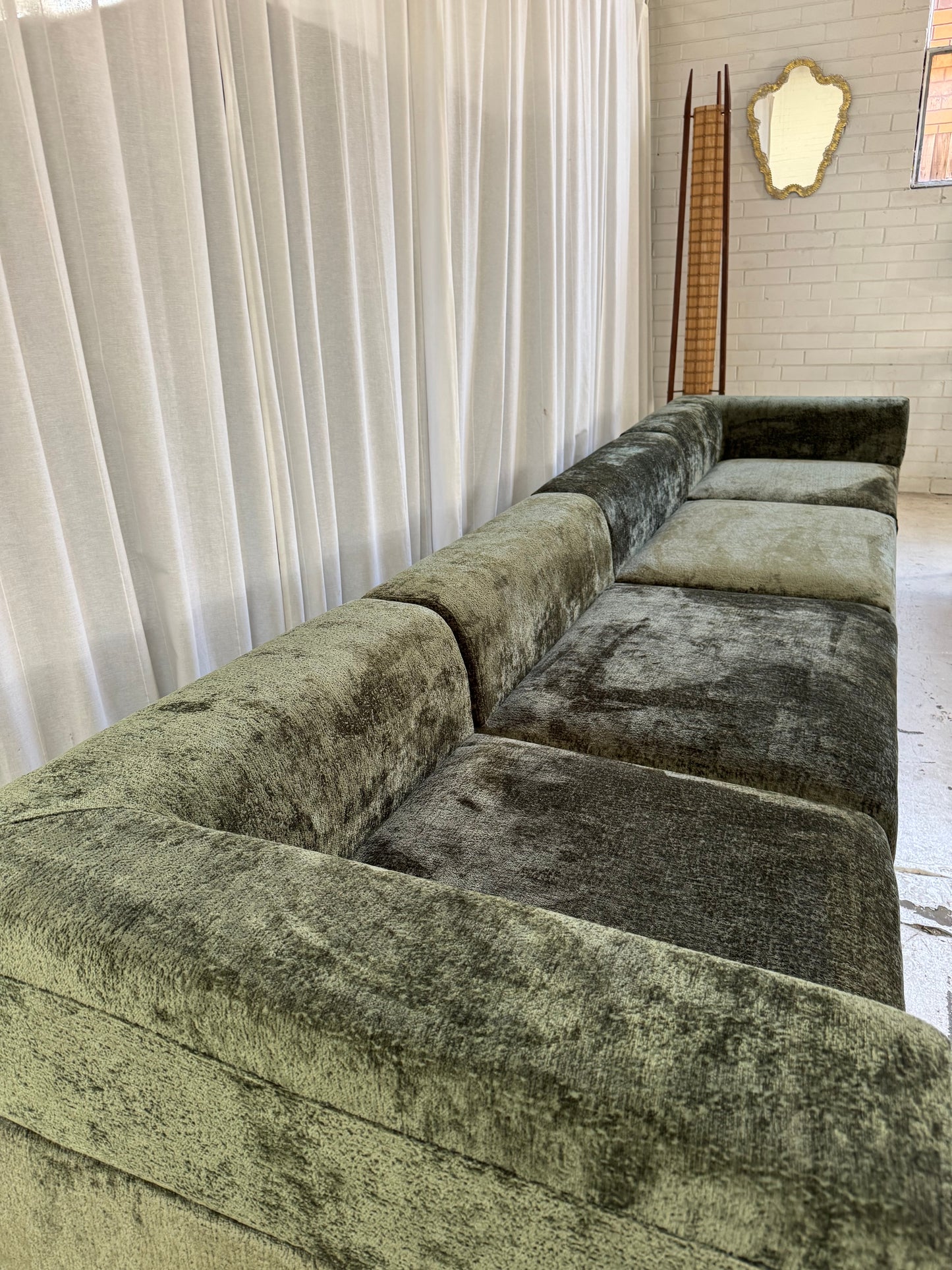 Bespoke Forest Green Modular Sofa