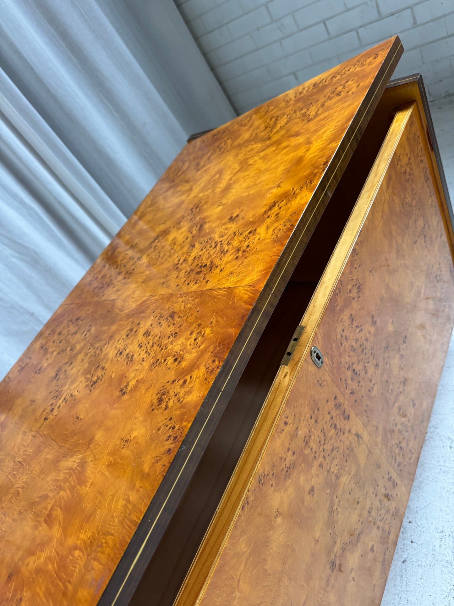 Vintage Burl Wood Chest