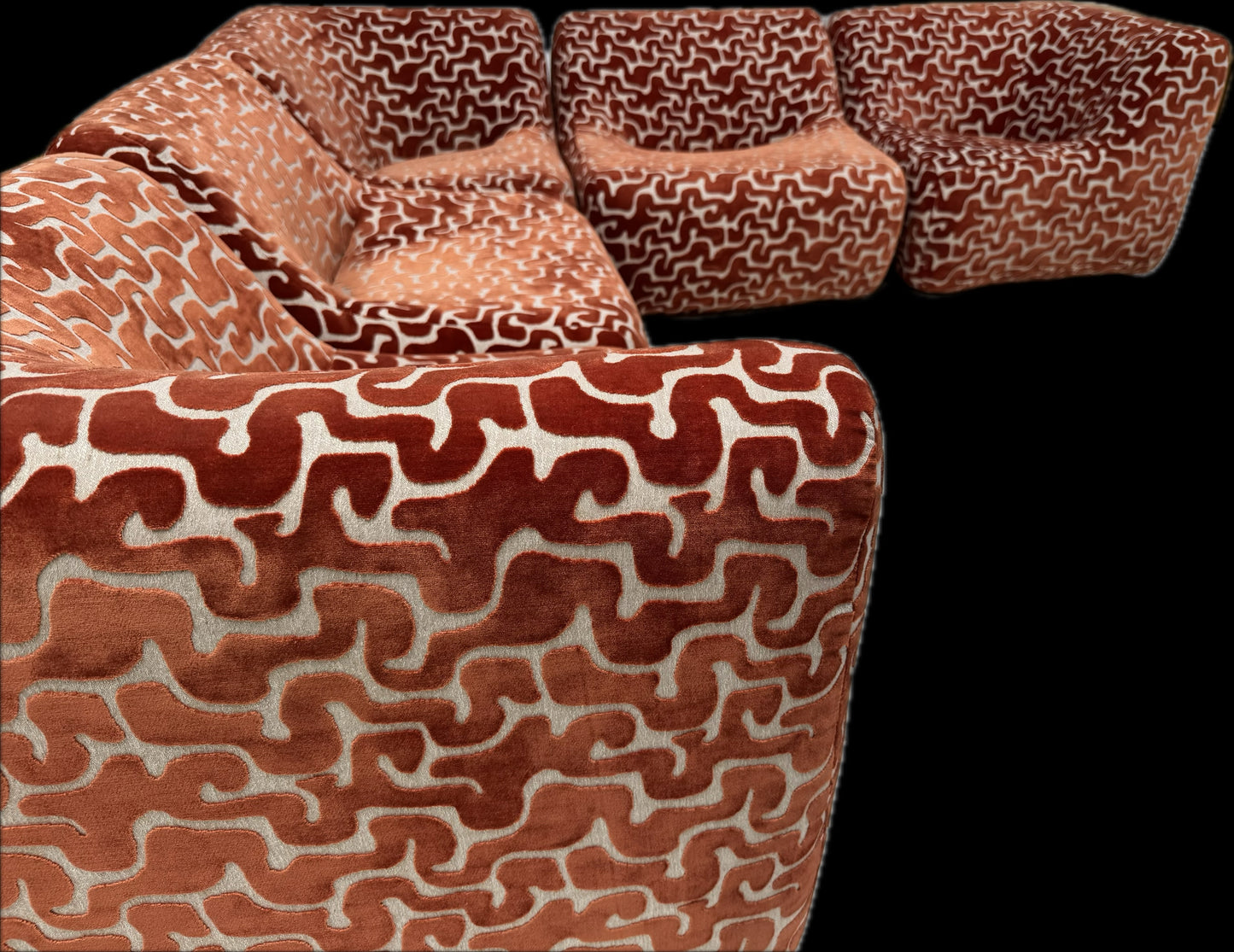 Large Featherston Numero Vintage Modular Sofa Set - Custom Reupholstered