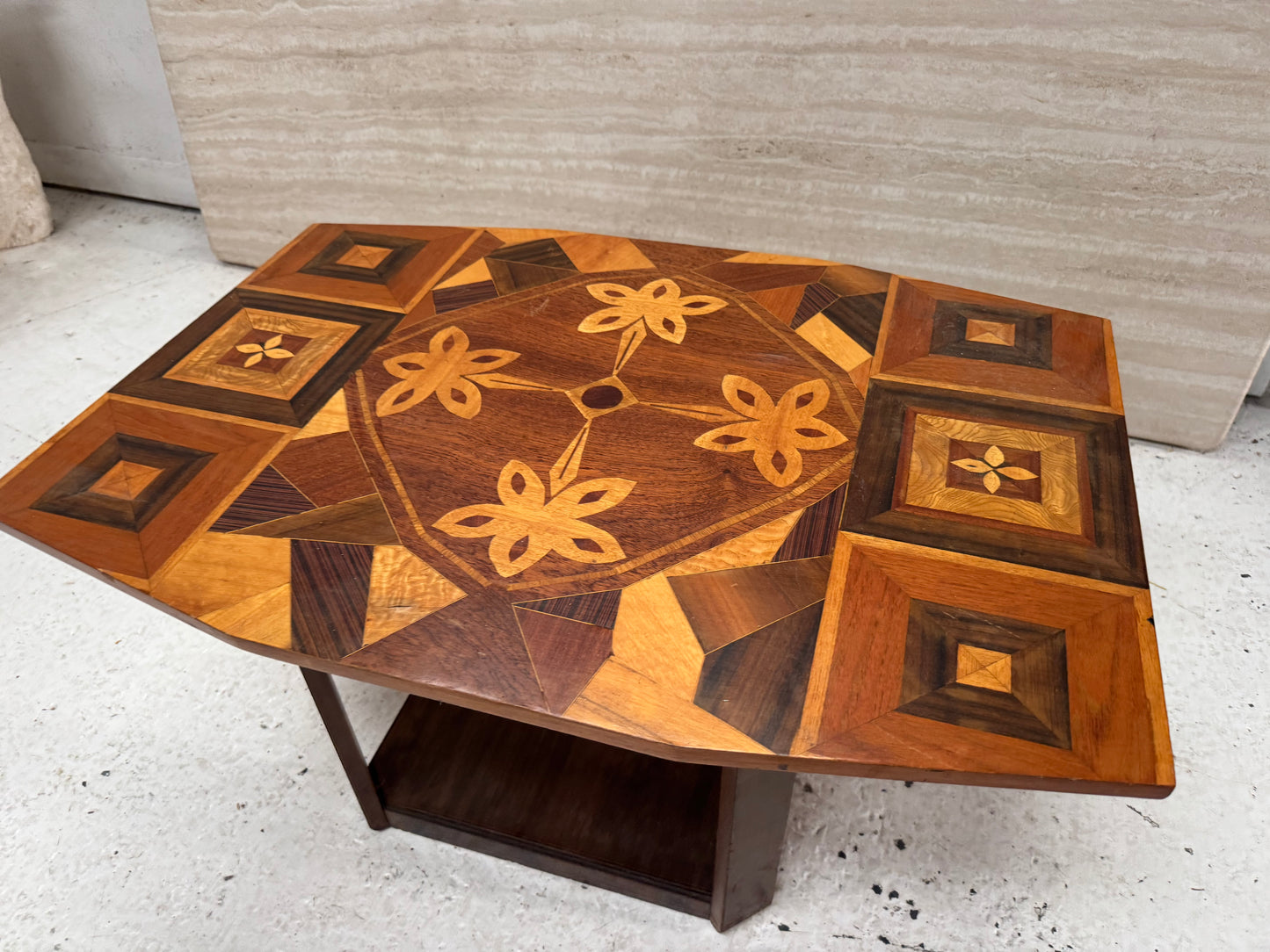 Parquetry / Marquetry Wooden Coffee Table