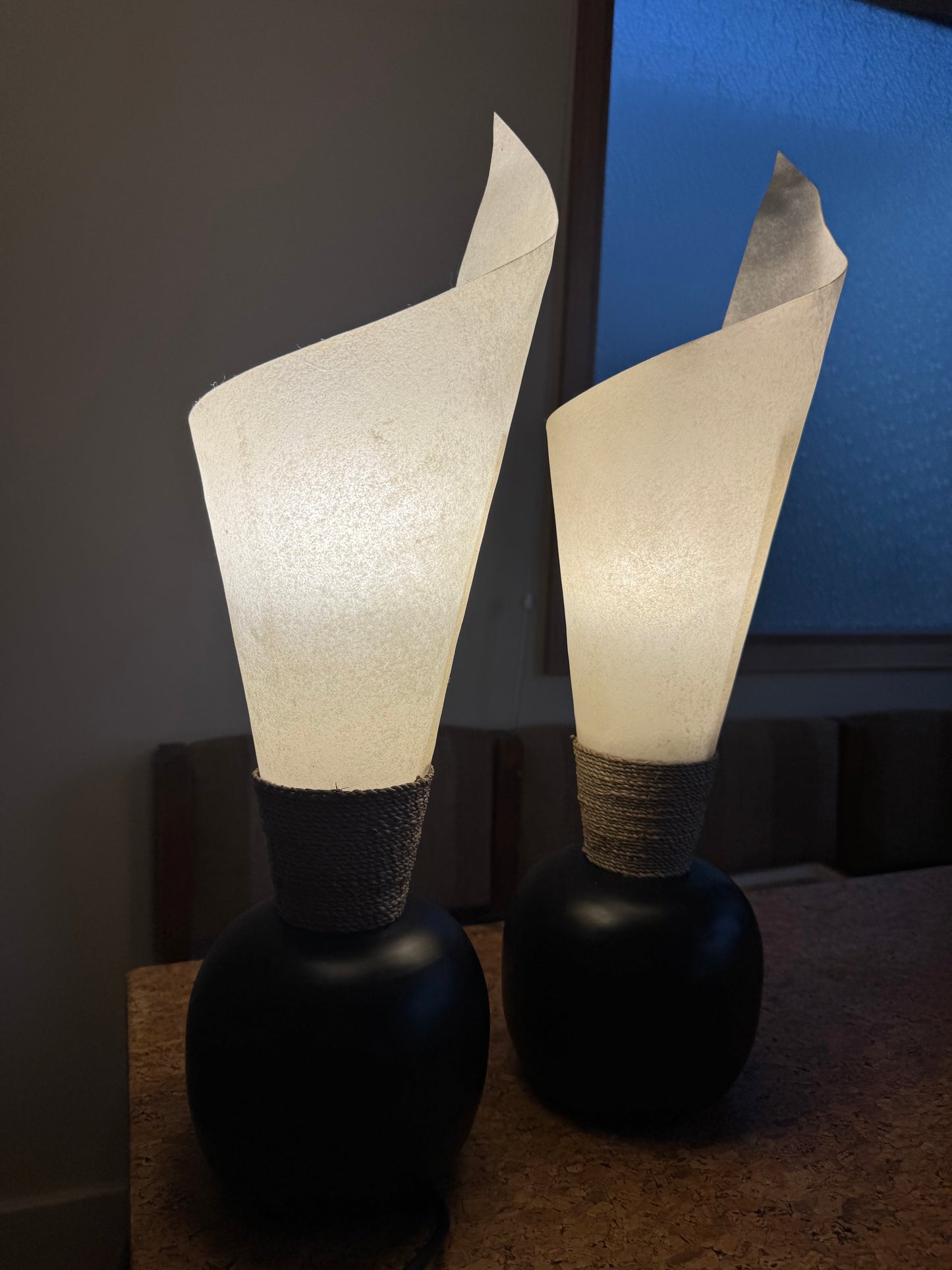 Waxed Swirl Vintage Lamp