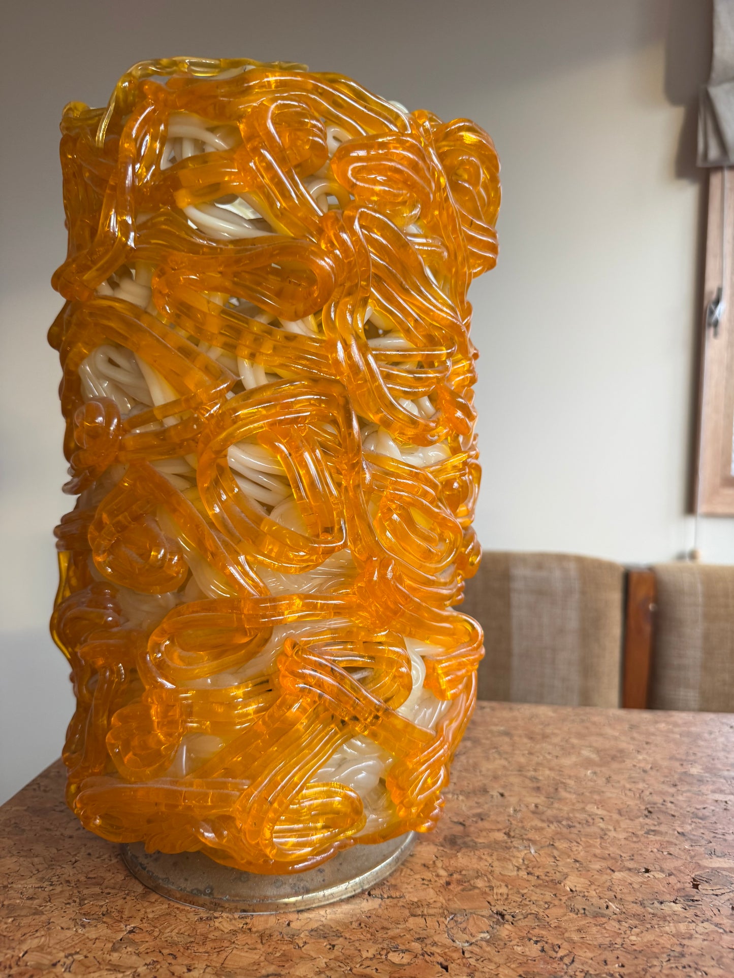 Vintage Lucite Spaghetti Lamp