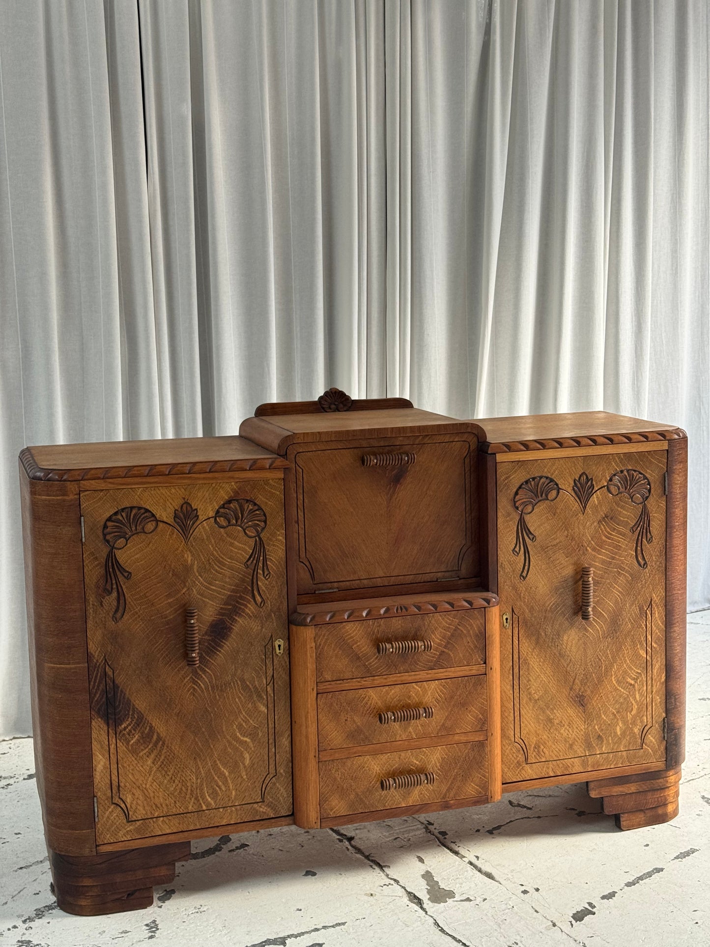 Restored Art Nouveau Antique Cabinet