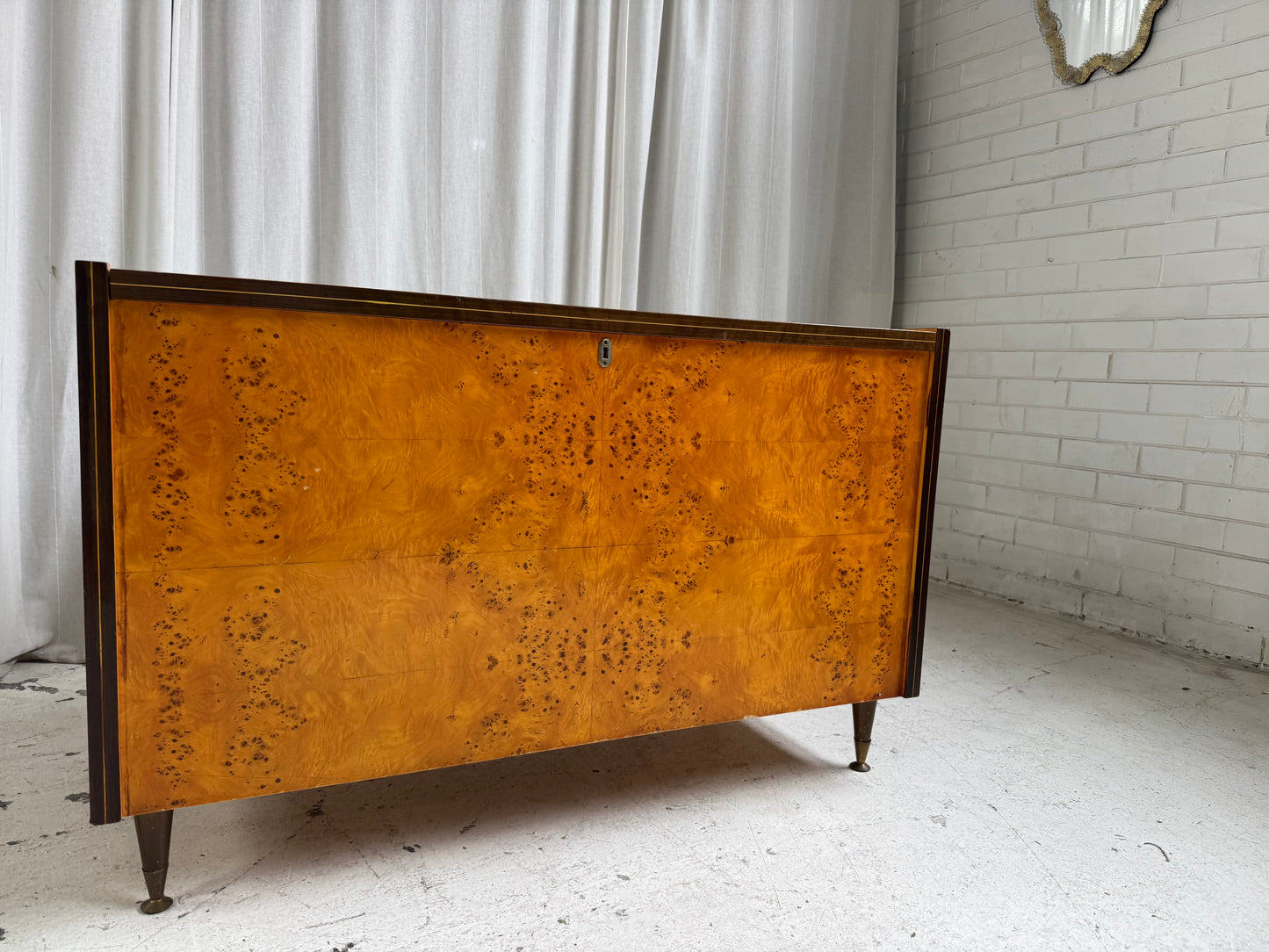 Vintage Burl Wood Chest