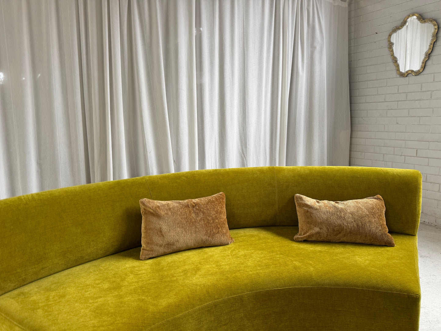 Bespoke Curved Sofa - Chatruese Velvet