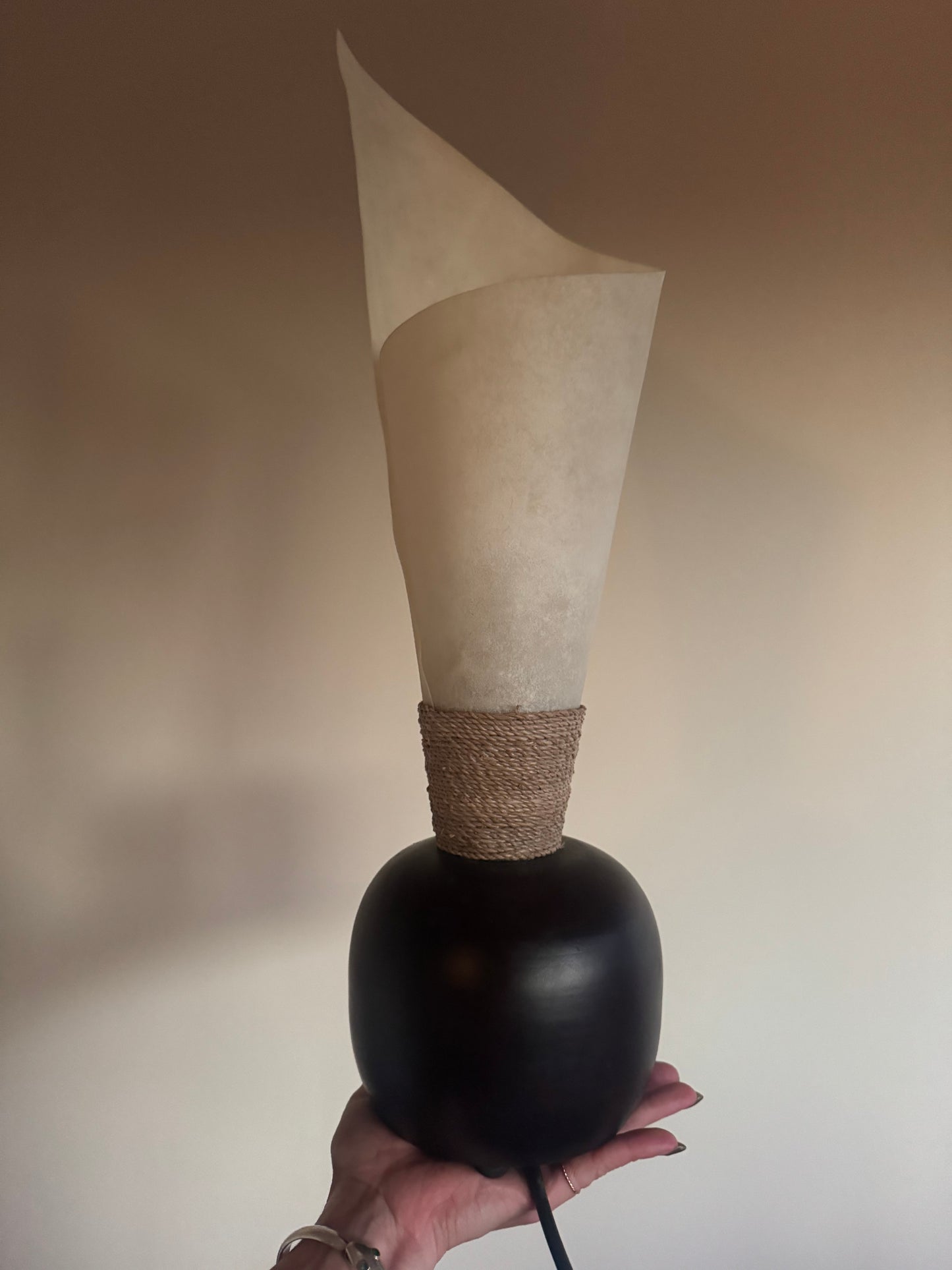 Waxed Swirl Vintage Lamp