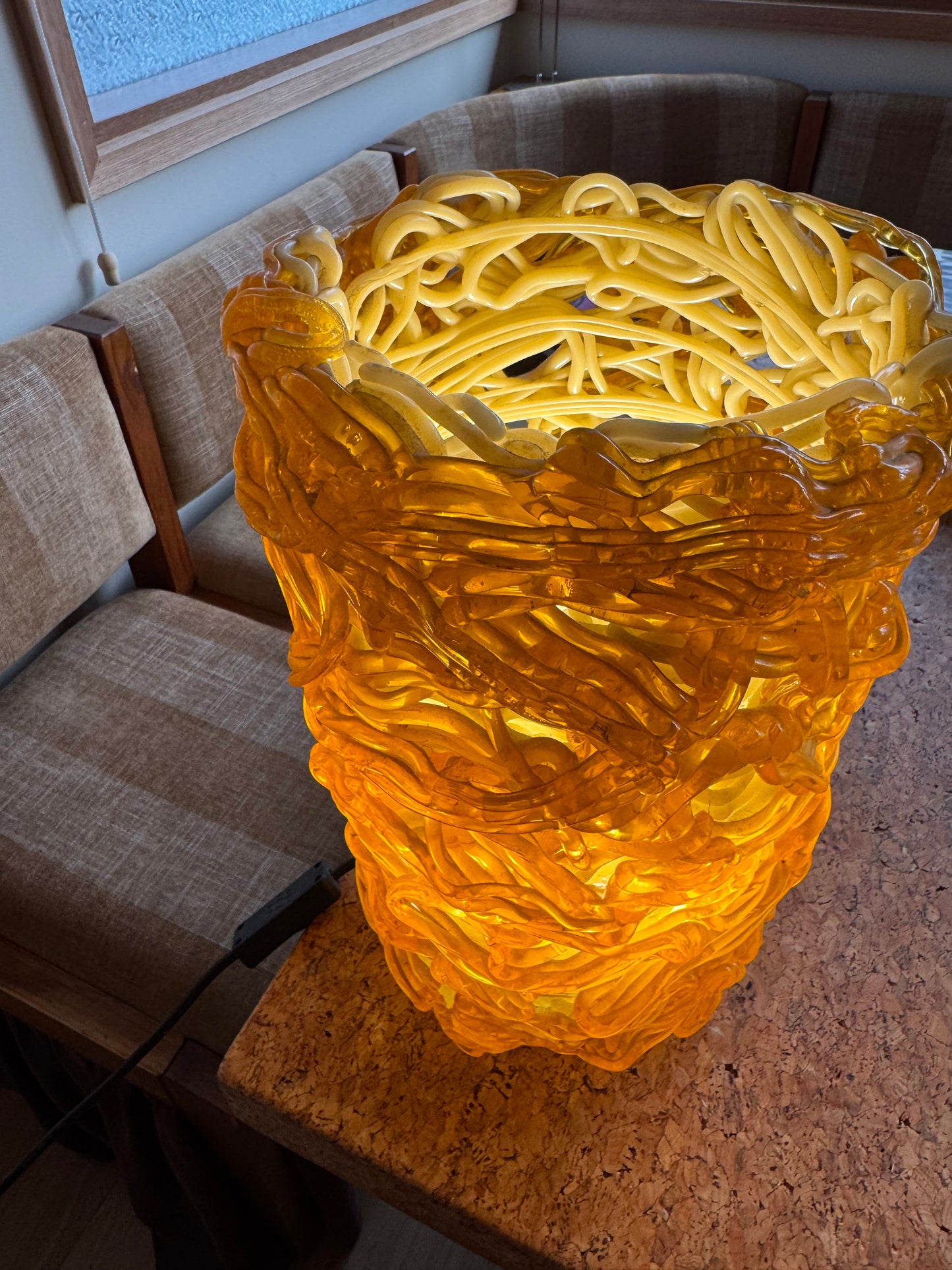 Vintage Lucite Spaghetti Lamp