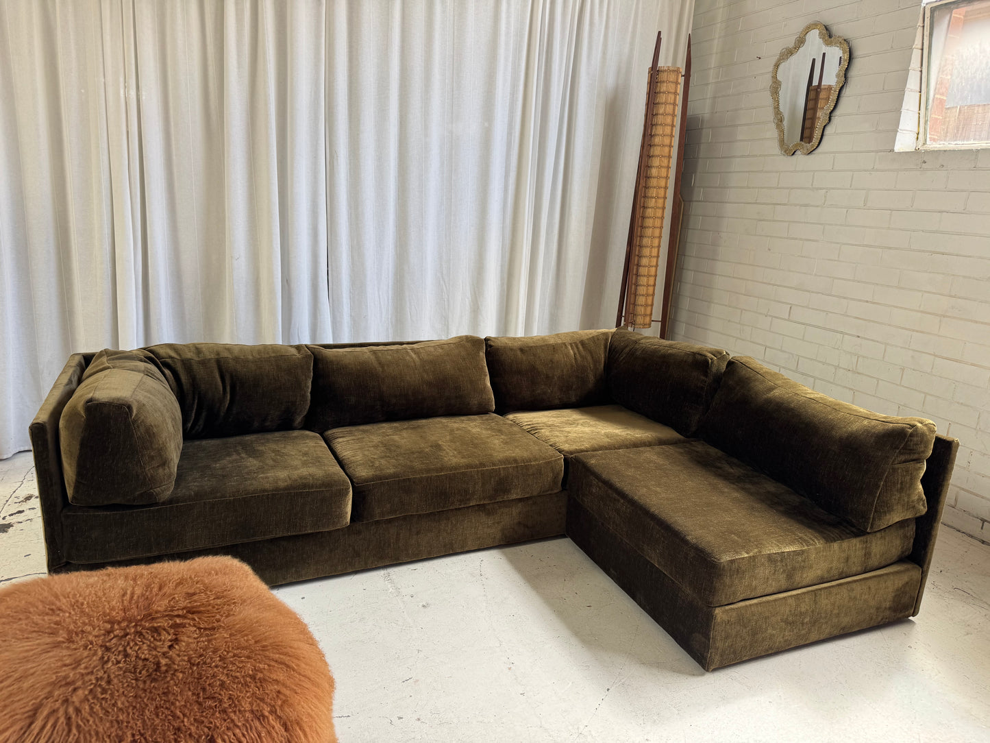 Restored Fler Modular Sofa Set - Bark Velvet