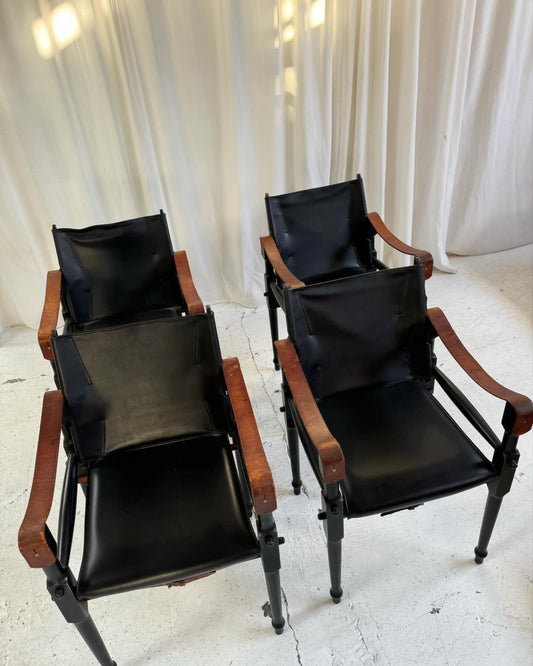 Vintage Safari Leather Chairs