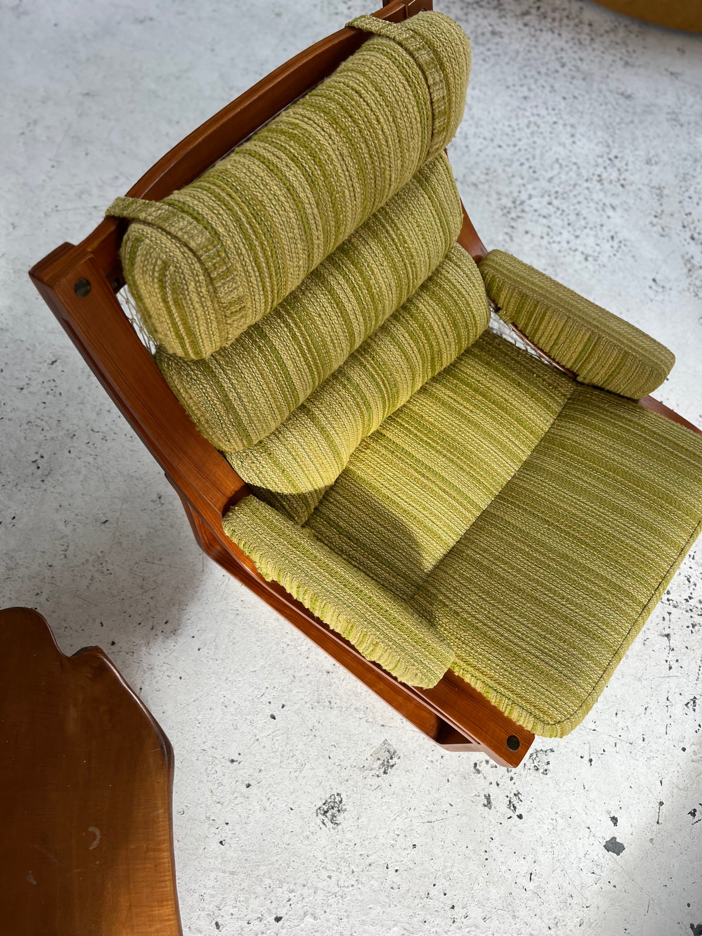 Tessa T4 Armchair - Chunky Green Tweed/Boucle