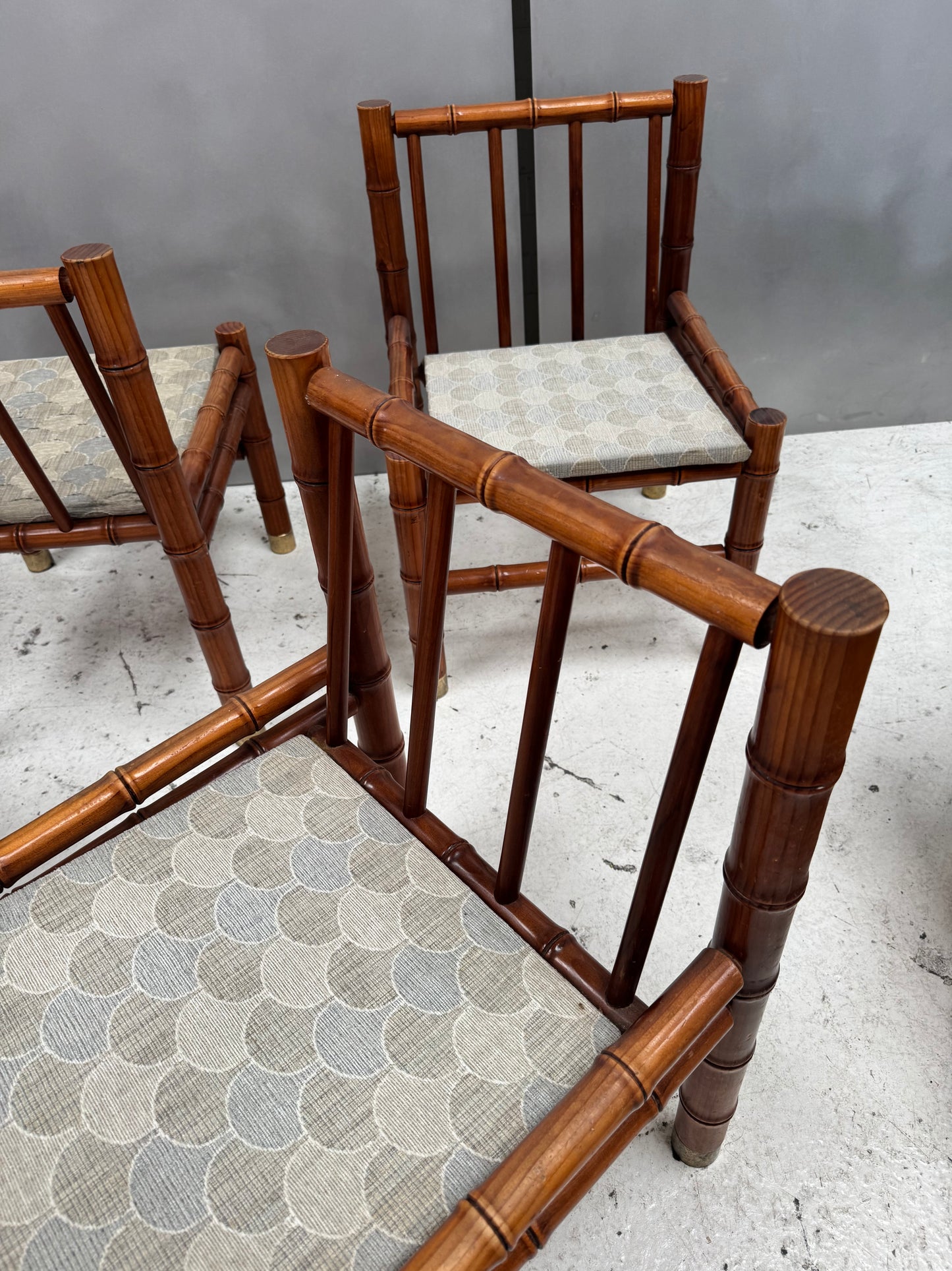 Vintage Bamboo Chairs - Set of 4