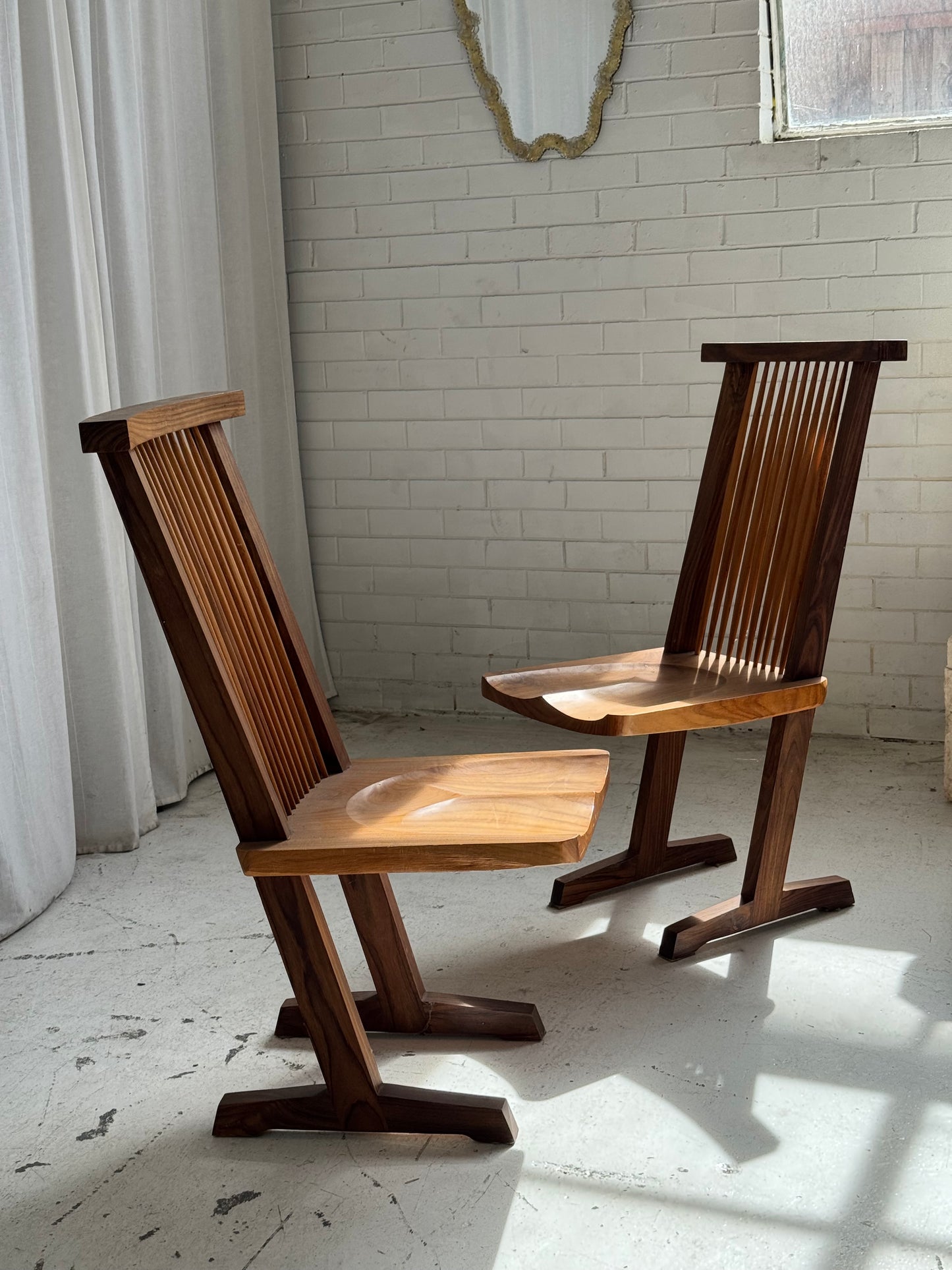 Handmade Wooden ‘Conoid’ Chairs