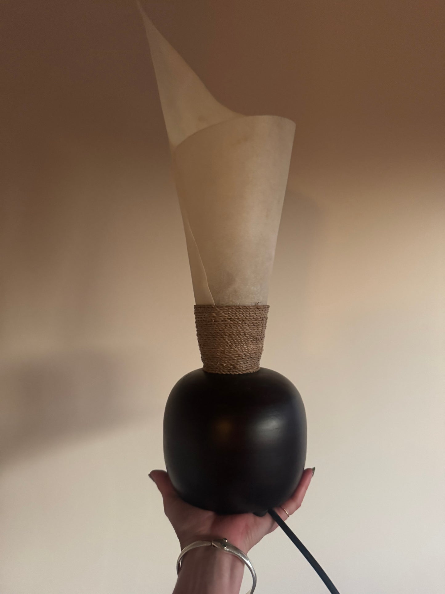 Waxed Swirl Vintage Lamp