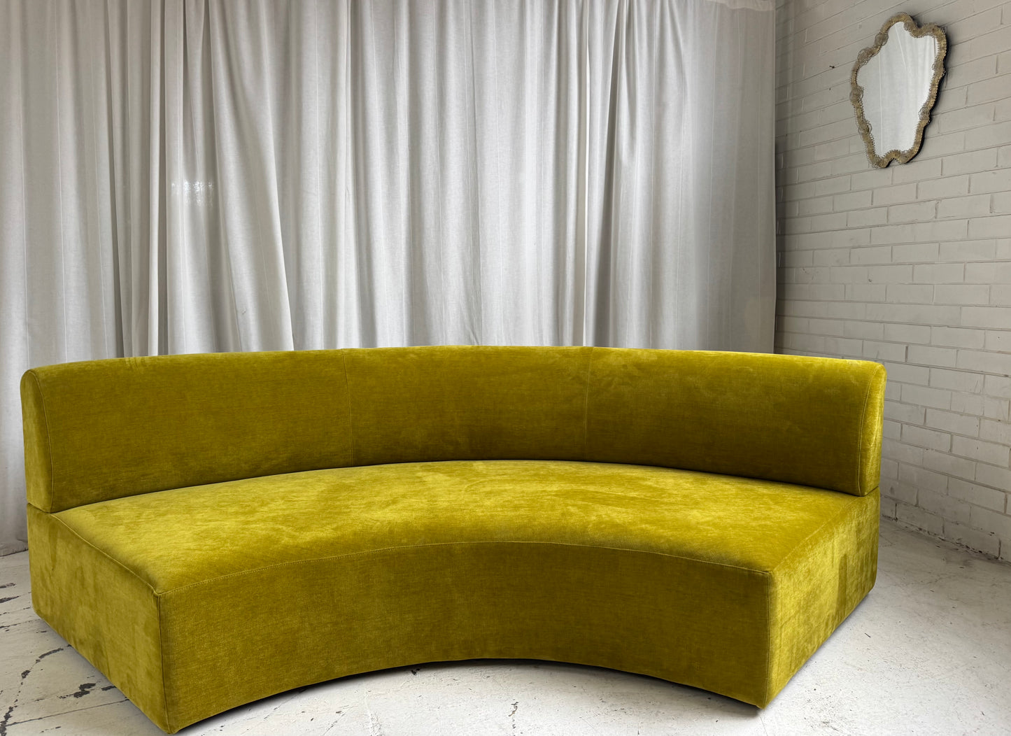 Bespoke Curved Sofa - Chatruese Velvet