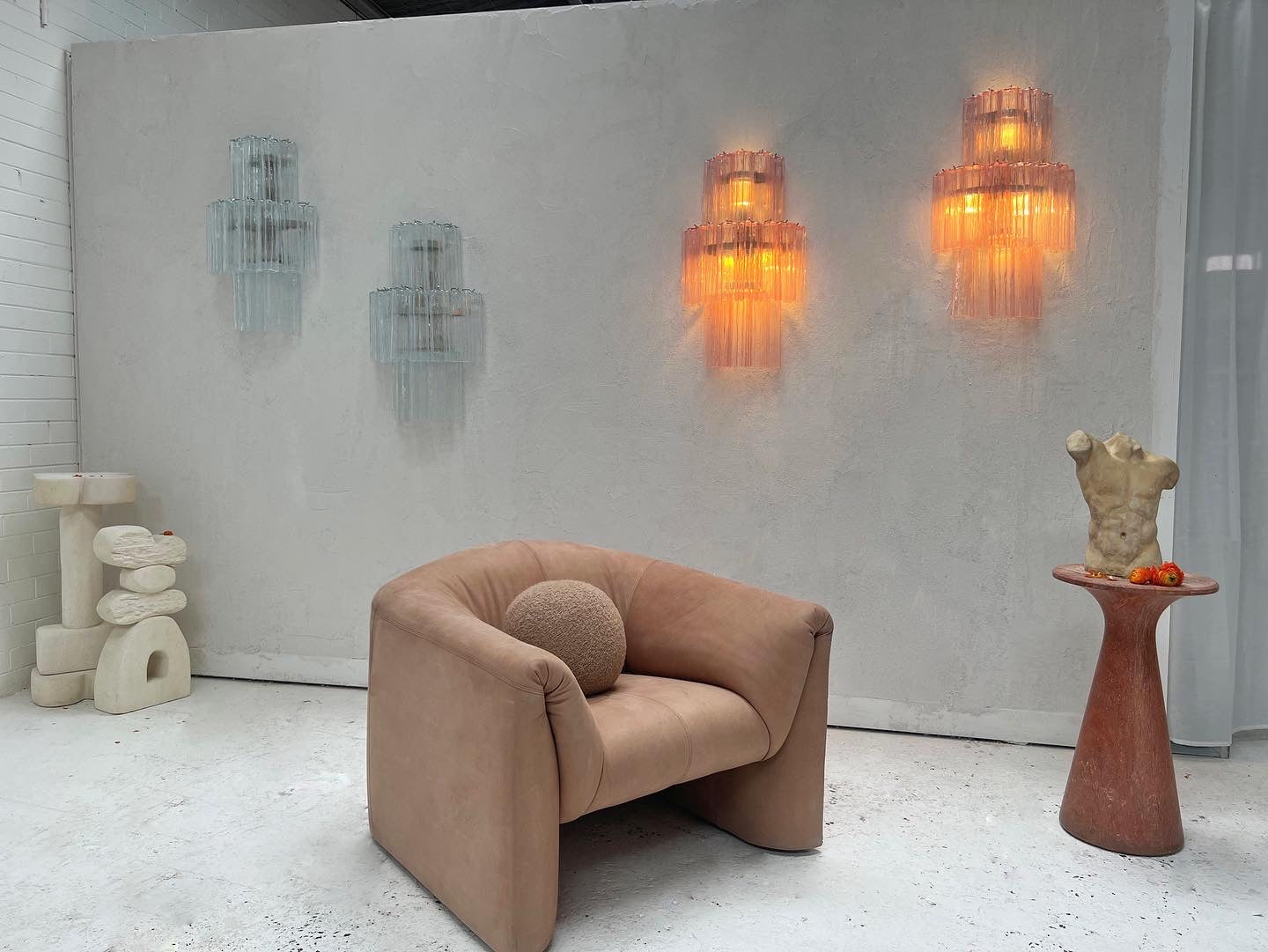 Tronchi Venini Murano Glass Sconce