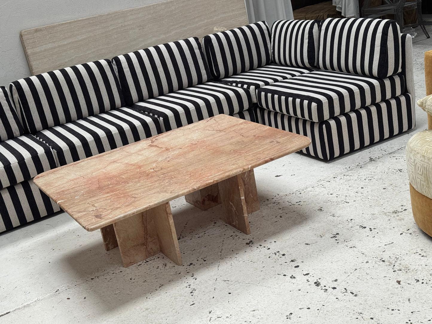 Vintage Jumbo Stripe Modular Sofa - Freshly Reupholstered