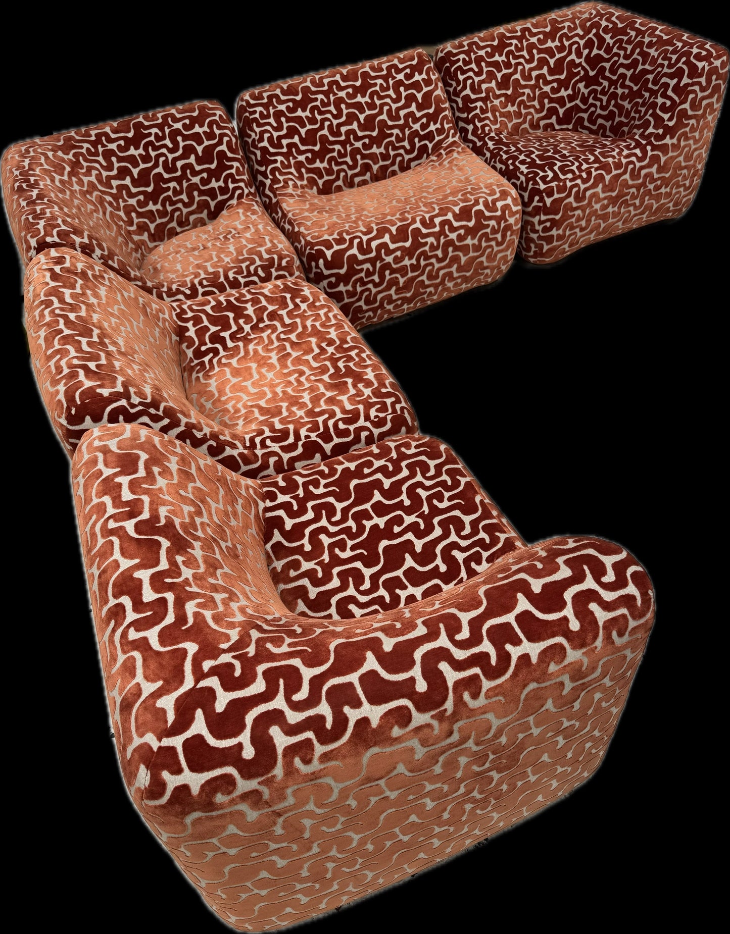 Large Featherston Numero Vintage Modular Sofa Set - Custom Reupholstered