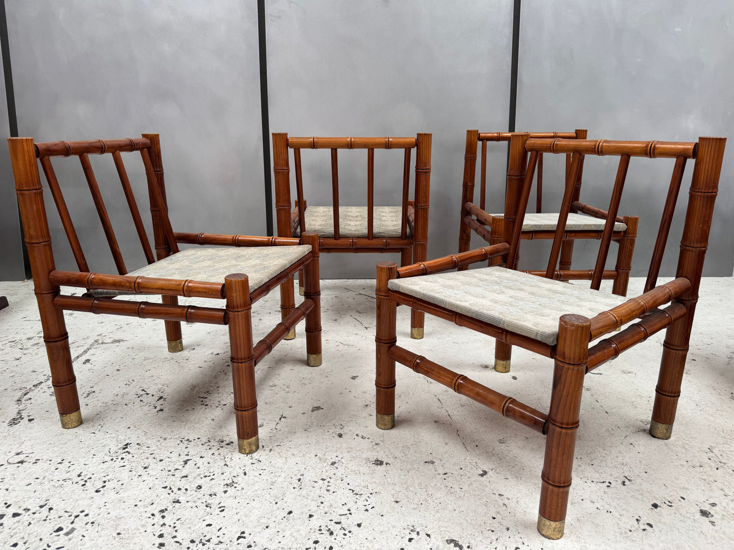 Vintage Bamboo Chairs - Set of 4