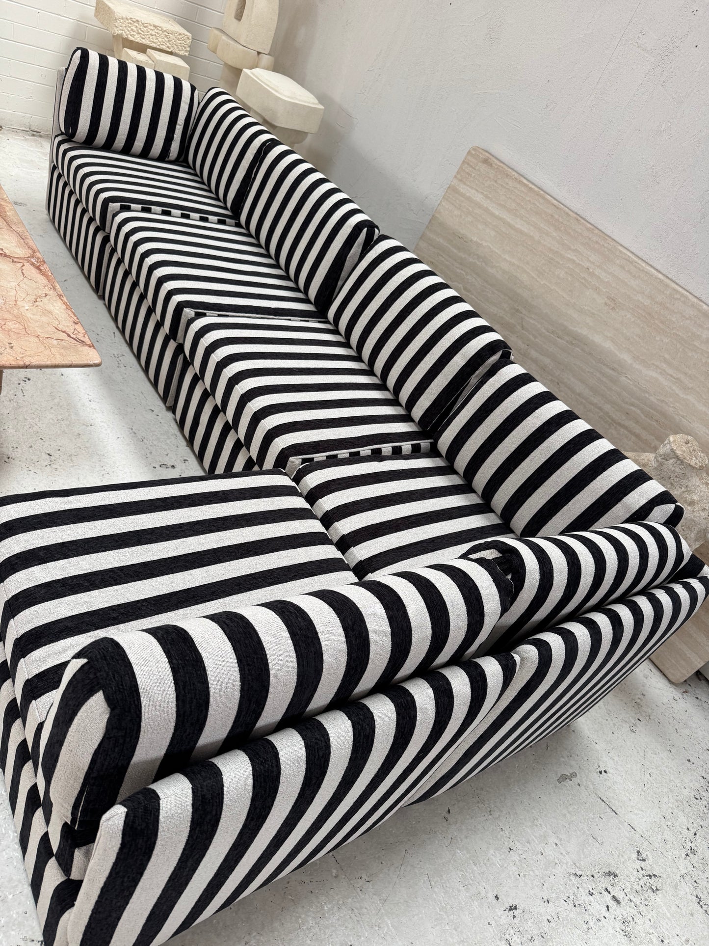 Vintage Jumbo Stripe Modular Sofa - Freshly Reupholstered