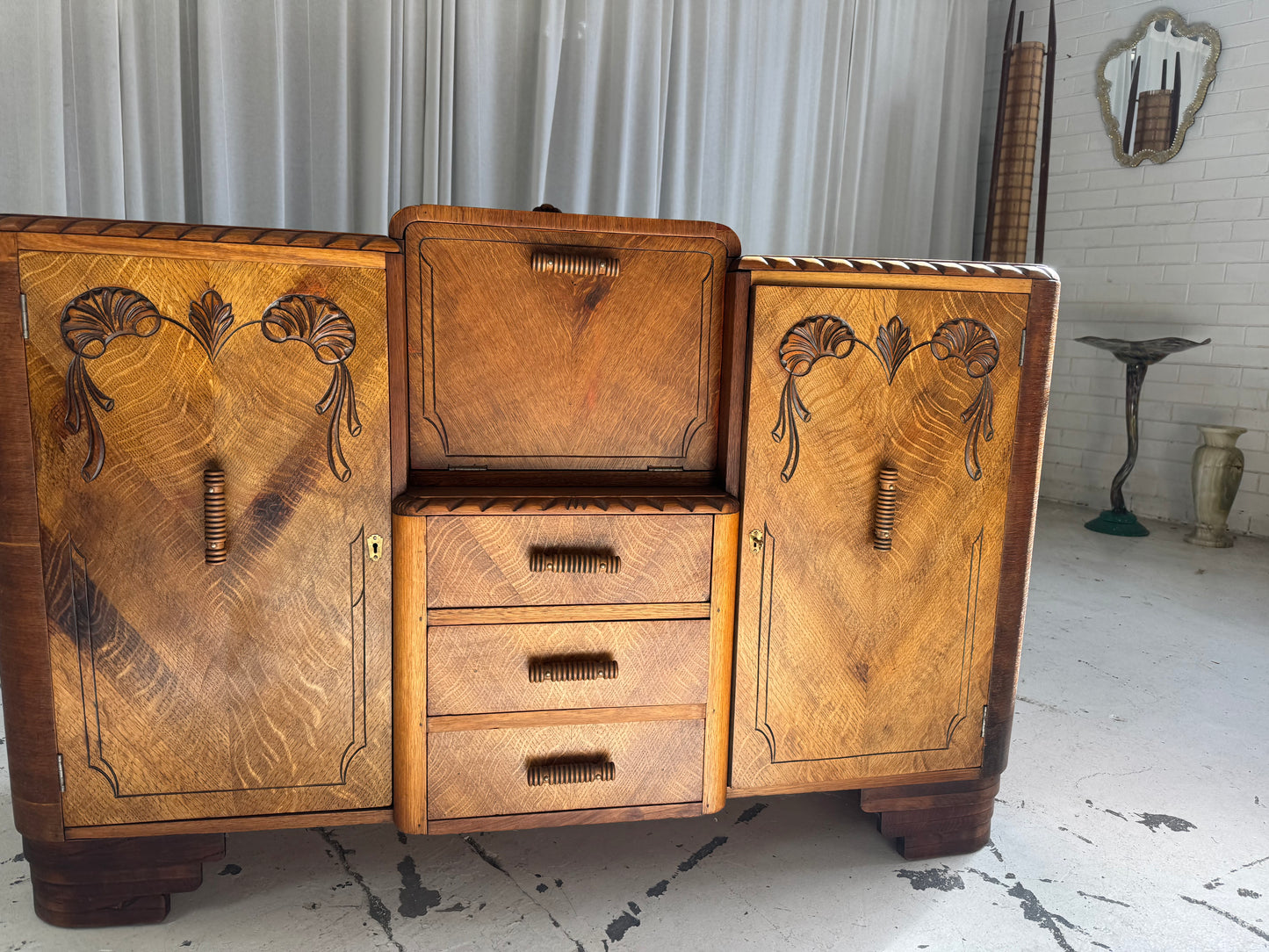 Restored Art Nouveau Antique Cabinet