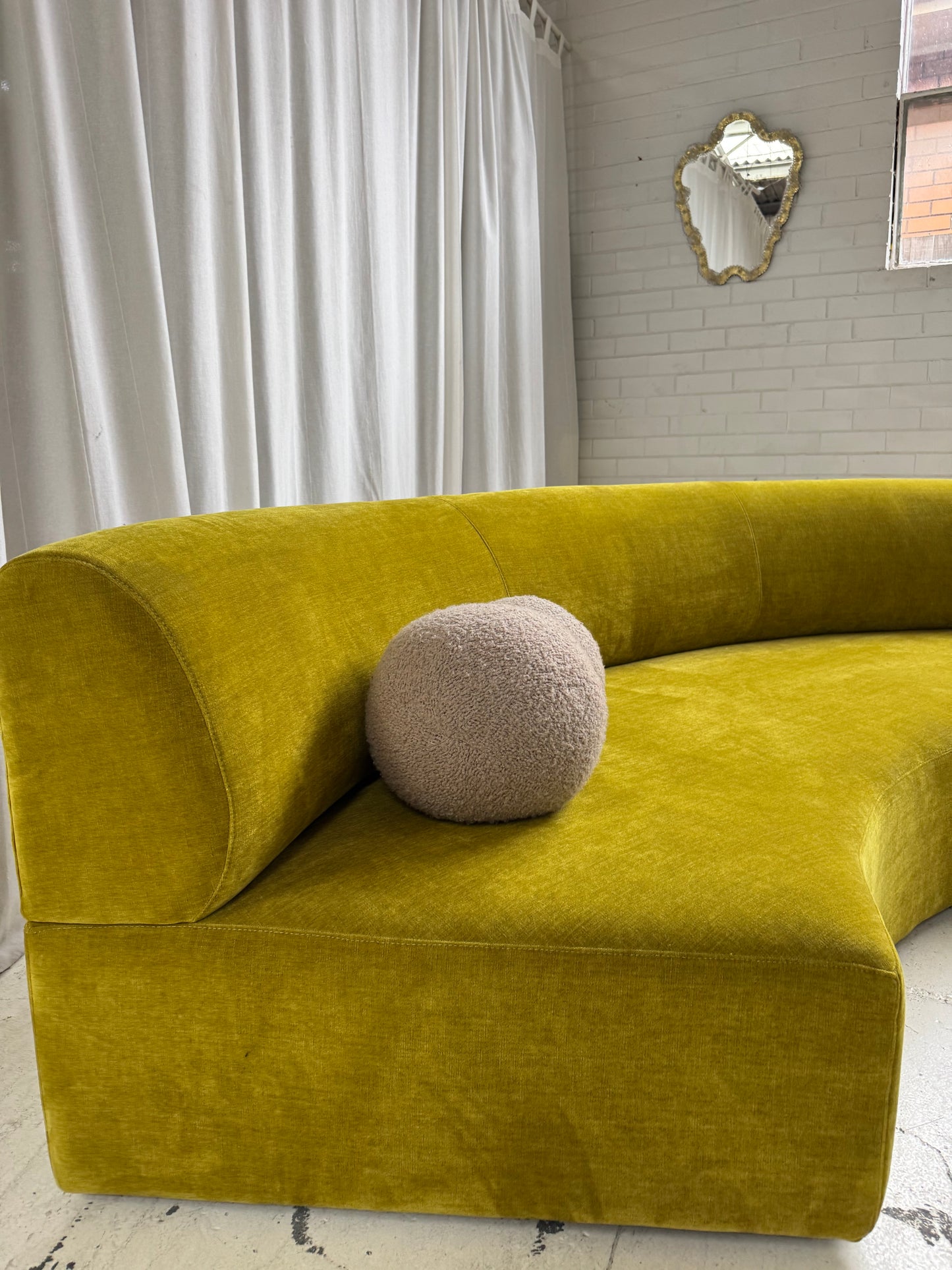 Bespoke Curved Sofa - Chatruese Velvet