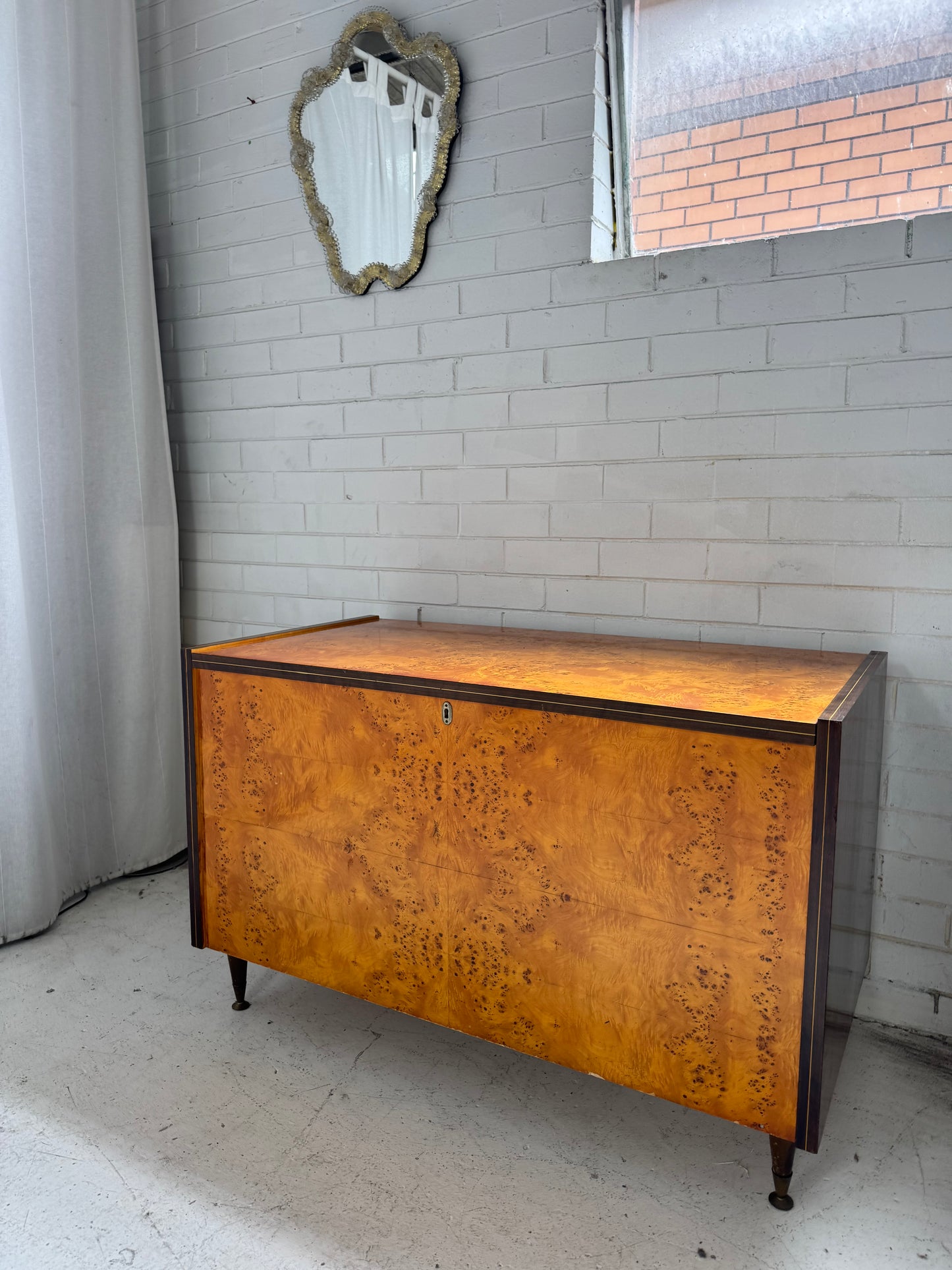 Vintage Burl Wood Chest