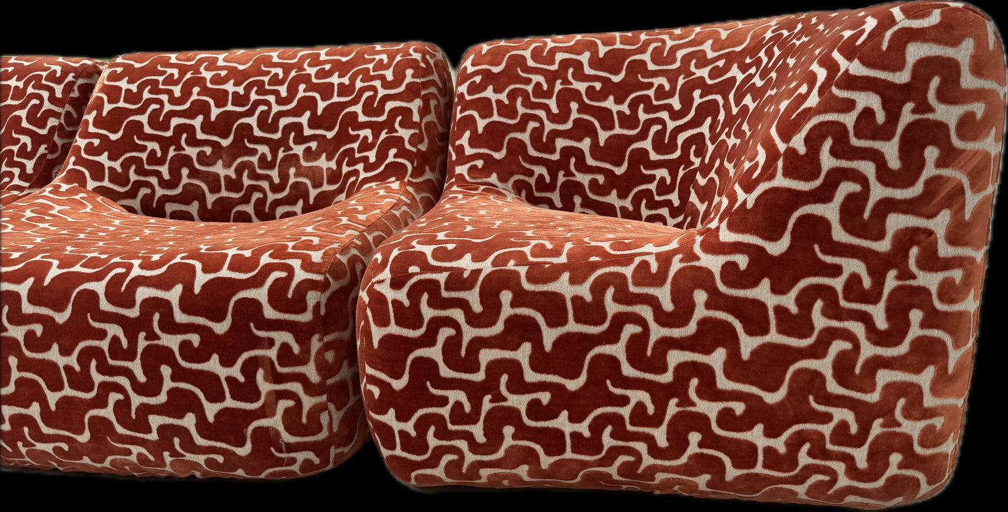 Large Featherston Numero Vintage Modular Sofa Set - Custom Reupholstered