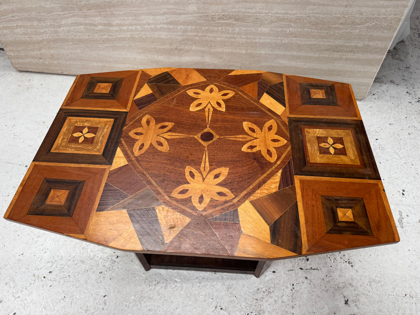 Parquetry / Marquetry Wooden Coffee Table