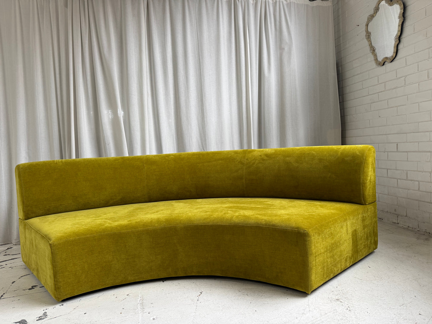 Bespoke Curved Sofa - Chatruese Velvet