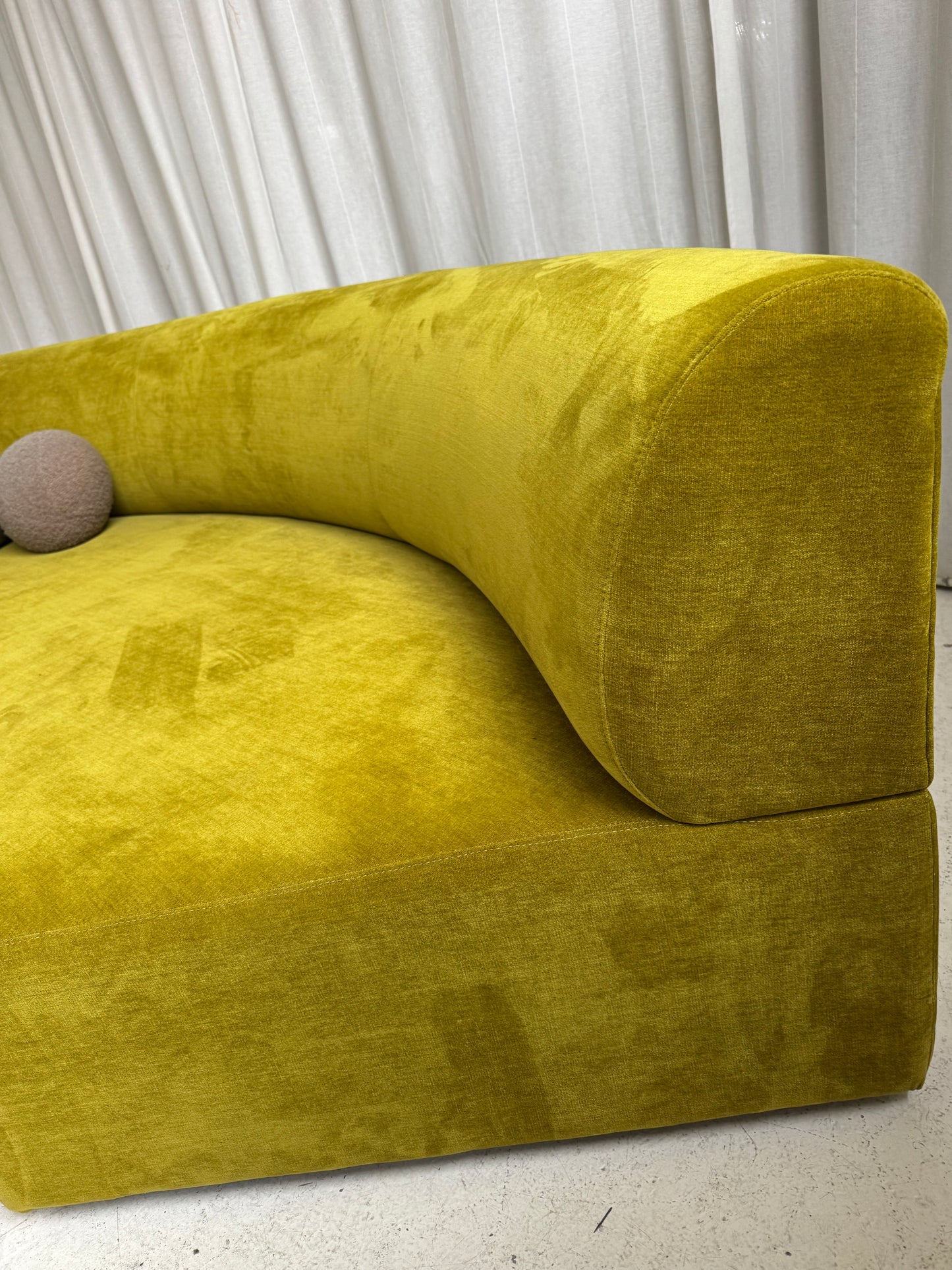 Bespoke Curved Sofa - Chatruese Velvet