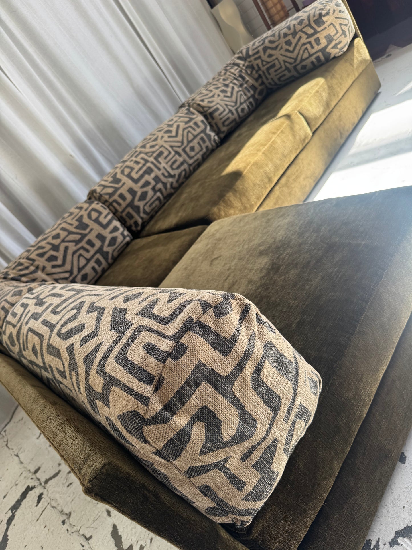 Restored Fler Modular Sofa Set - Bark Velvet