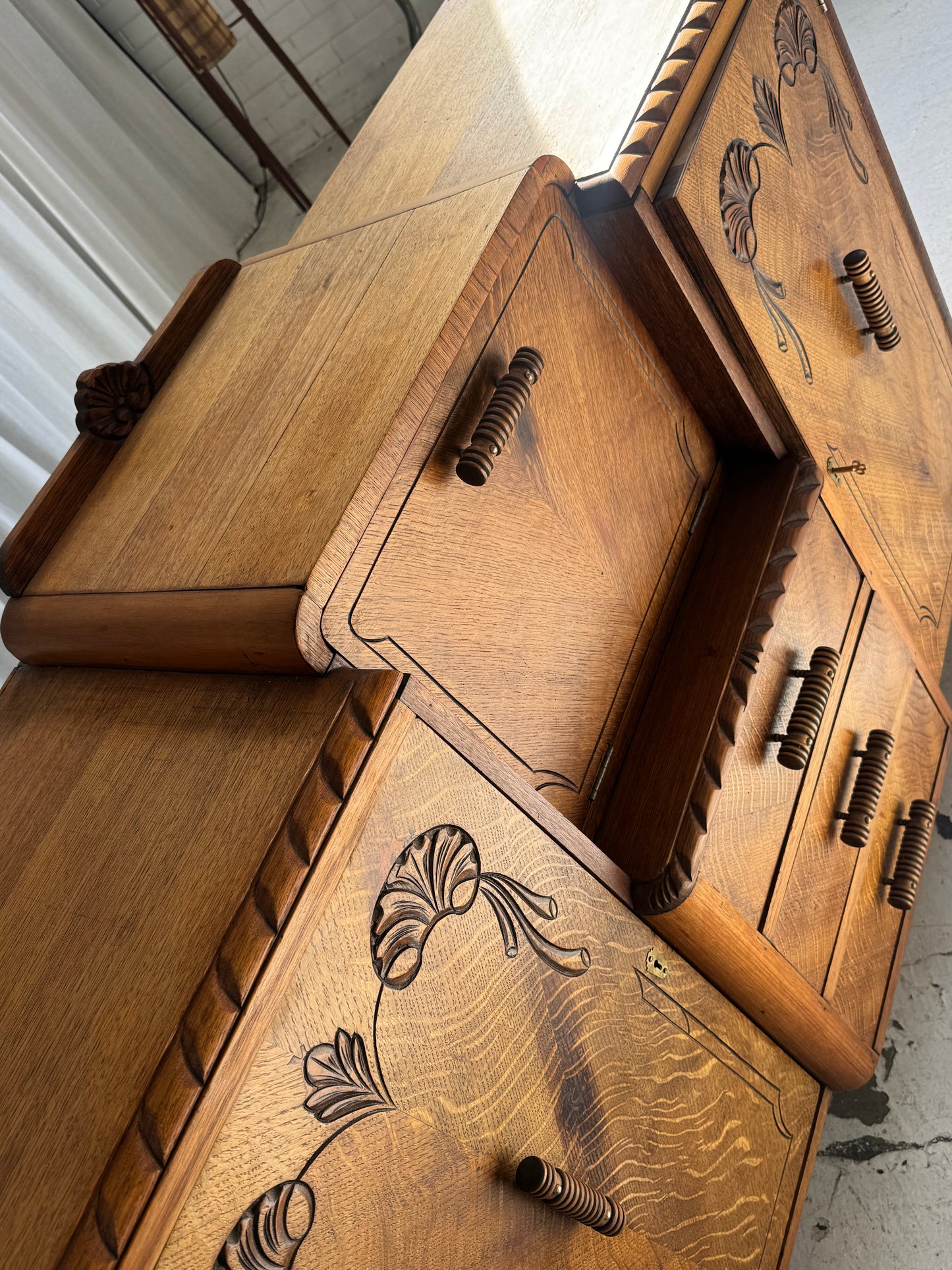 Restored Art Nouveau Antique Cabinet
