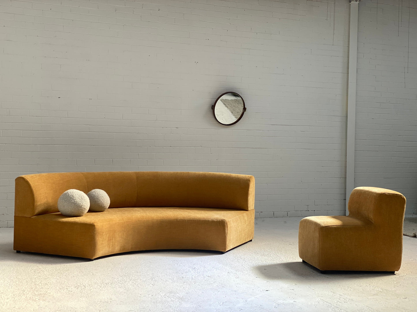 Bespoke Curved Sofa - Chatruese Velvet