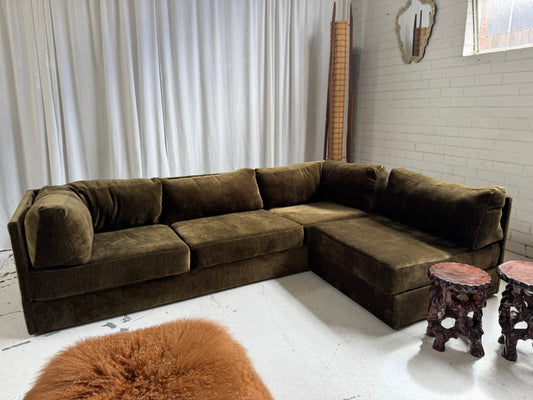 Restored Fler Modular Sofa Set - Bark Velvet