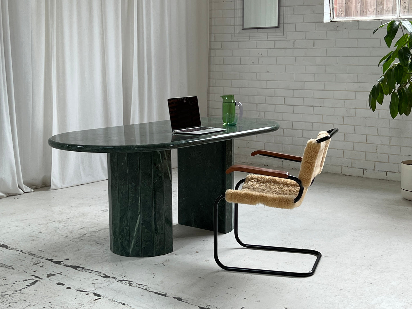 Verde Green Marble Dining Table /Desk