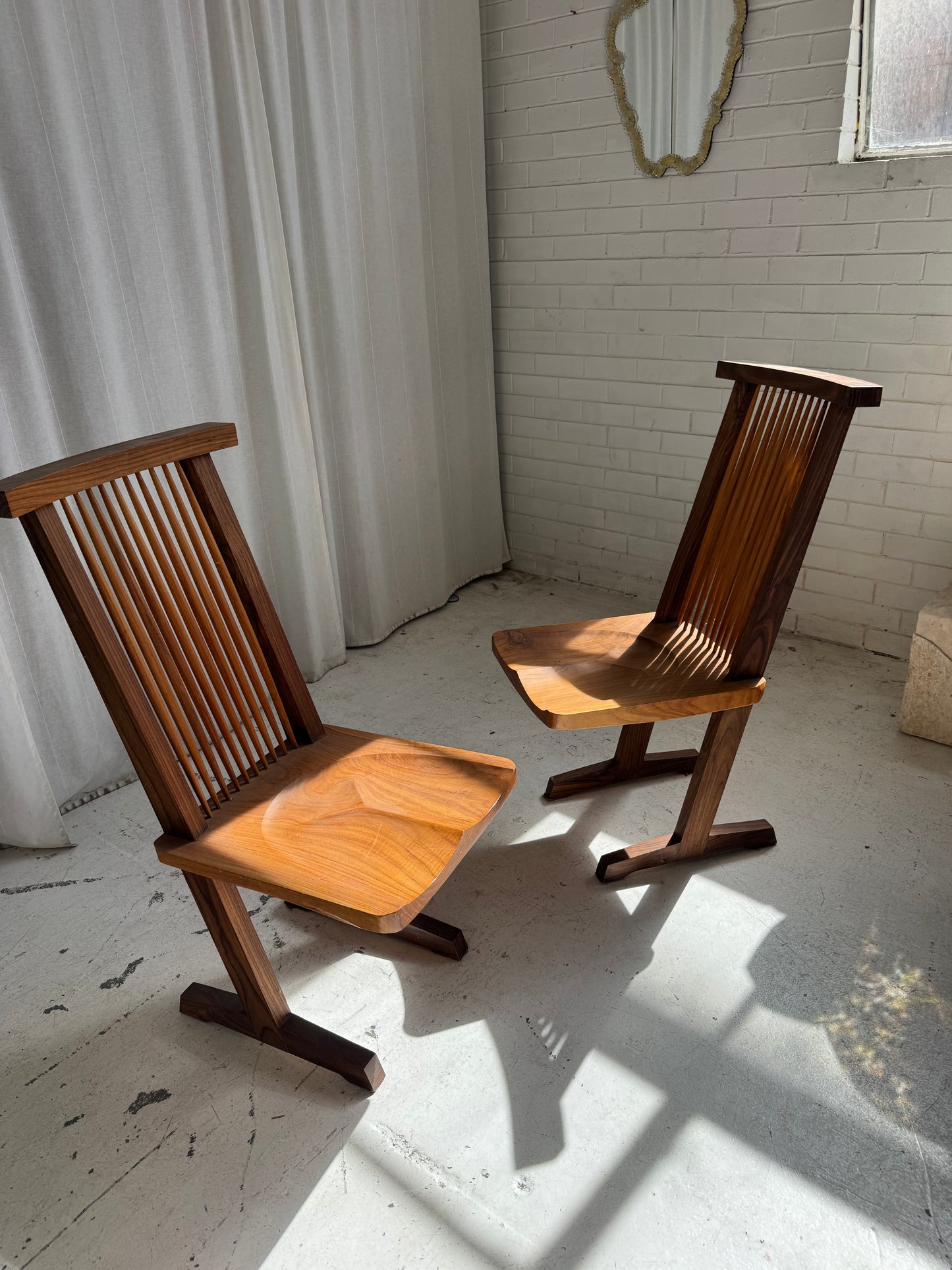 Handmade Wooden ‘Conoid’ Chairs