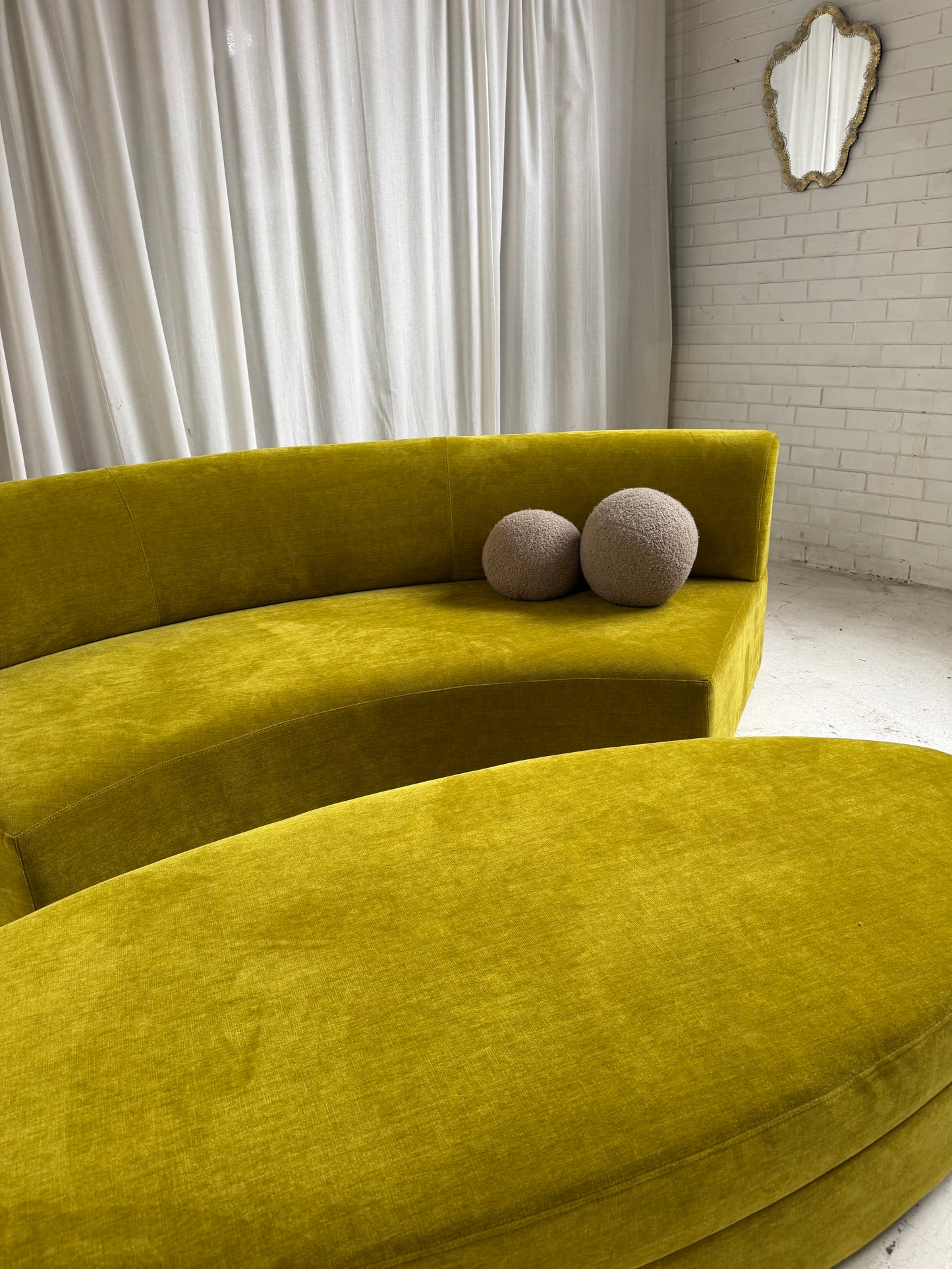 Bespoke Curved Sofa - Chatruese Velvet