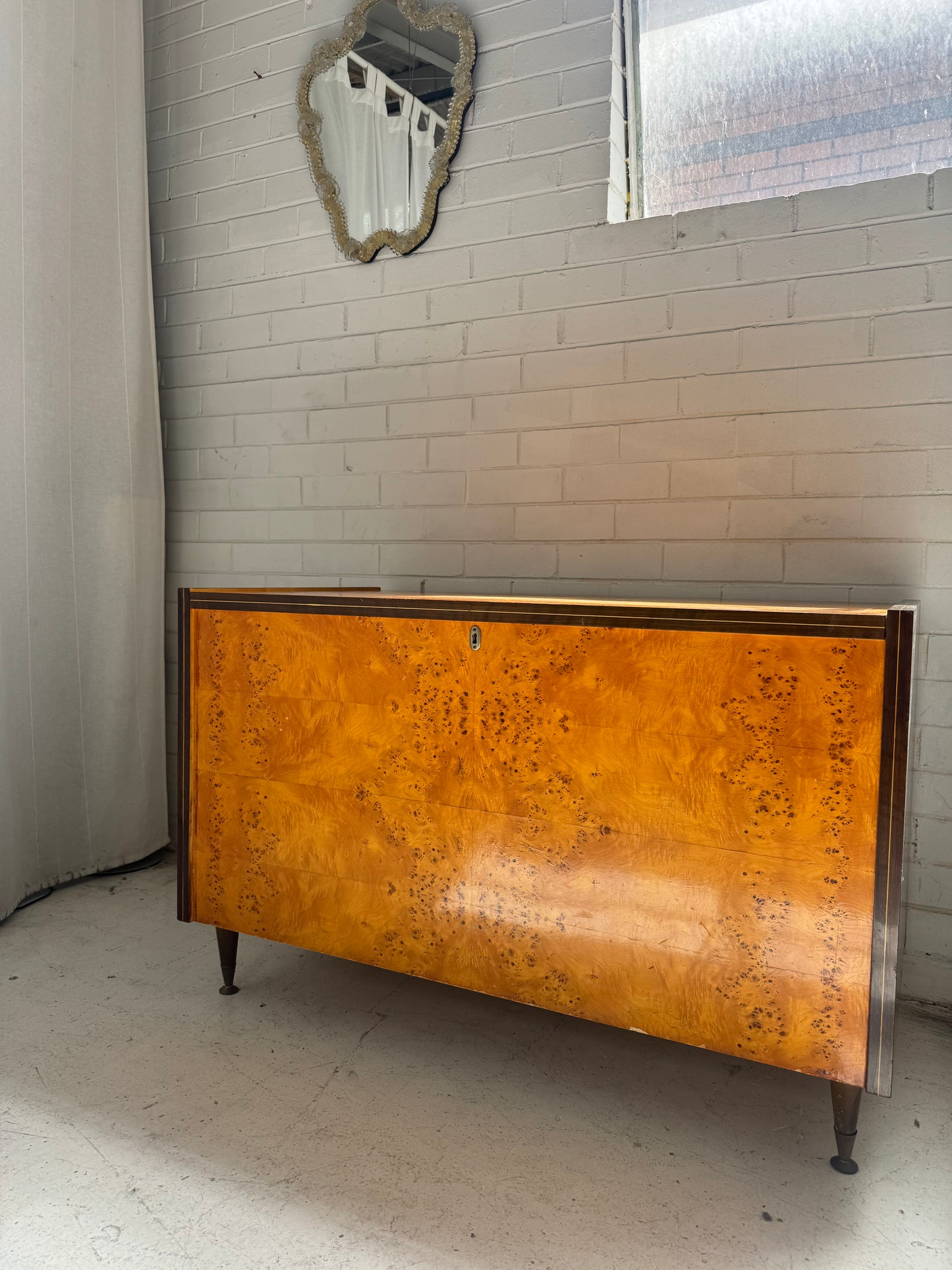 Vintage Burl Wood Chest
