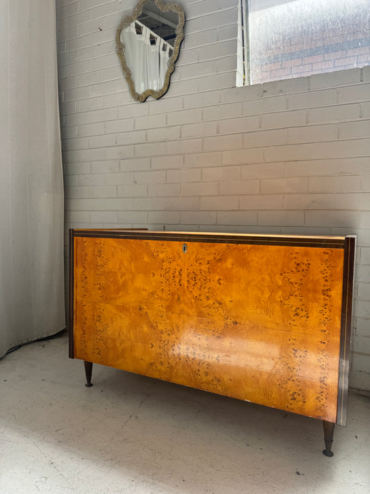 Vintage Burl Wood Chest