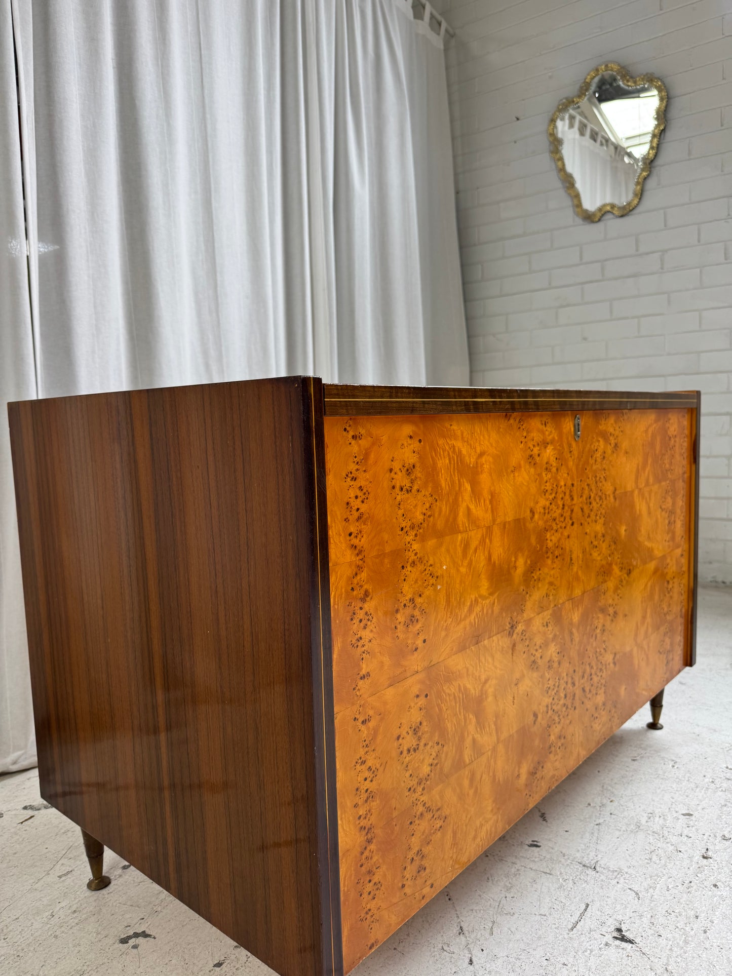 Vintage Burl Wood Chest