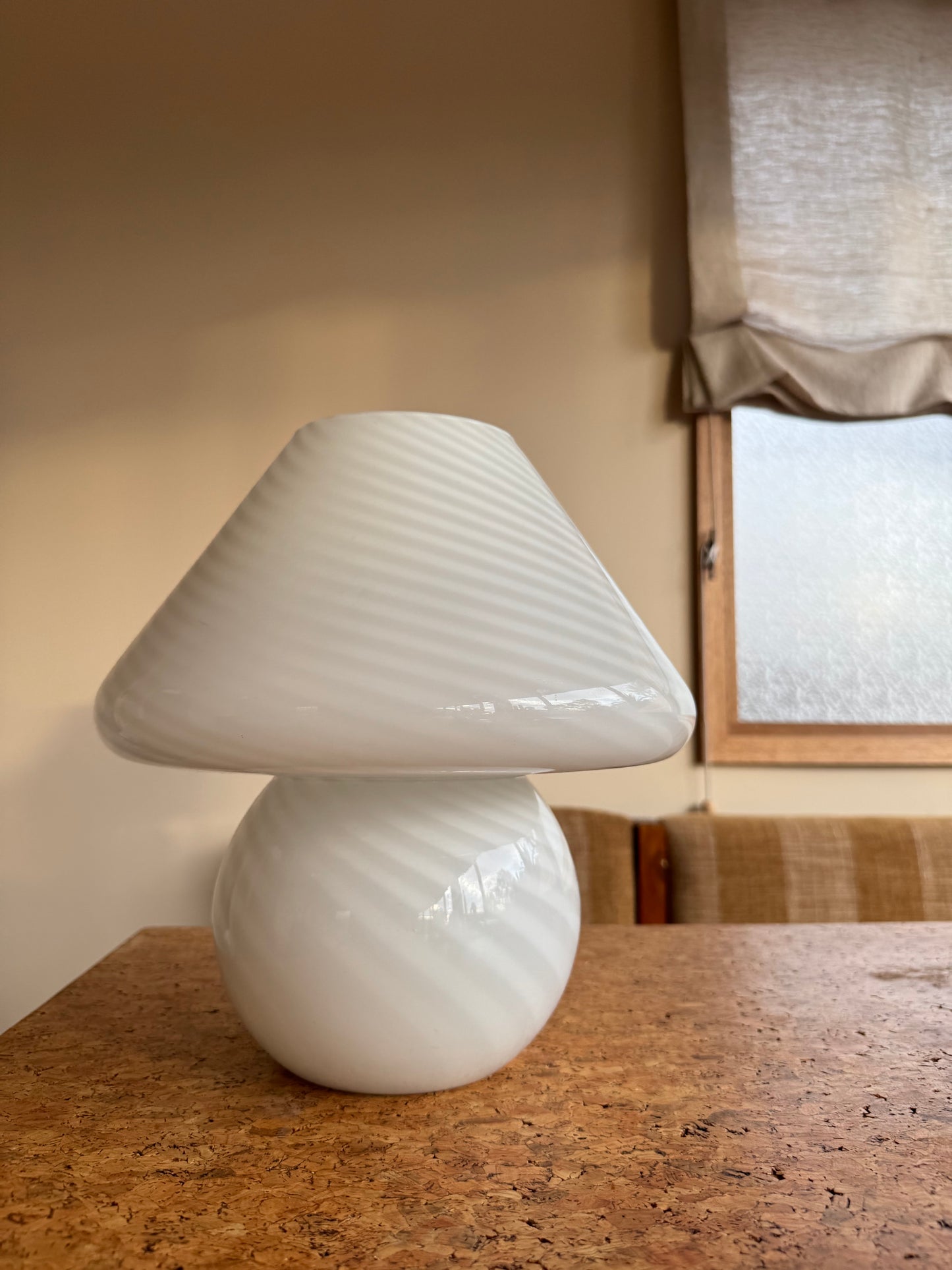 Large Vintage Murano Mushroom Lamp